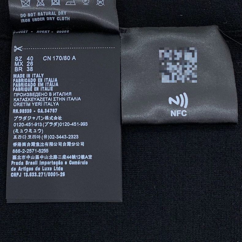Prada Prada Black logo triangle logo wool knitted short sleeves 2 Size US XXS / EU 40 - 7 Thumbnail