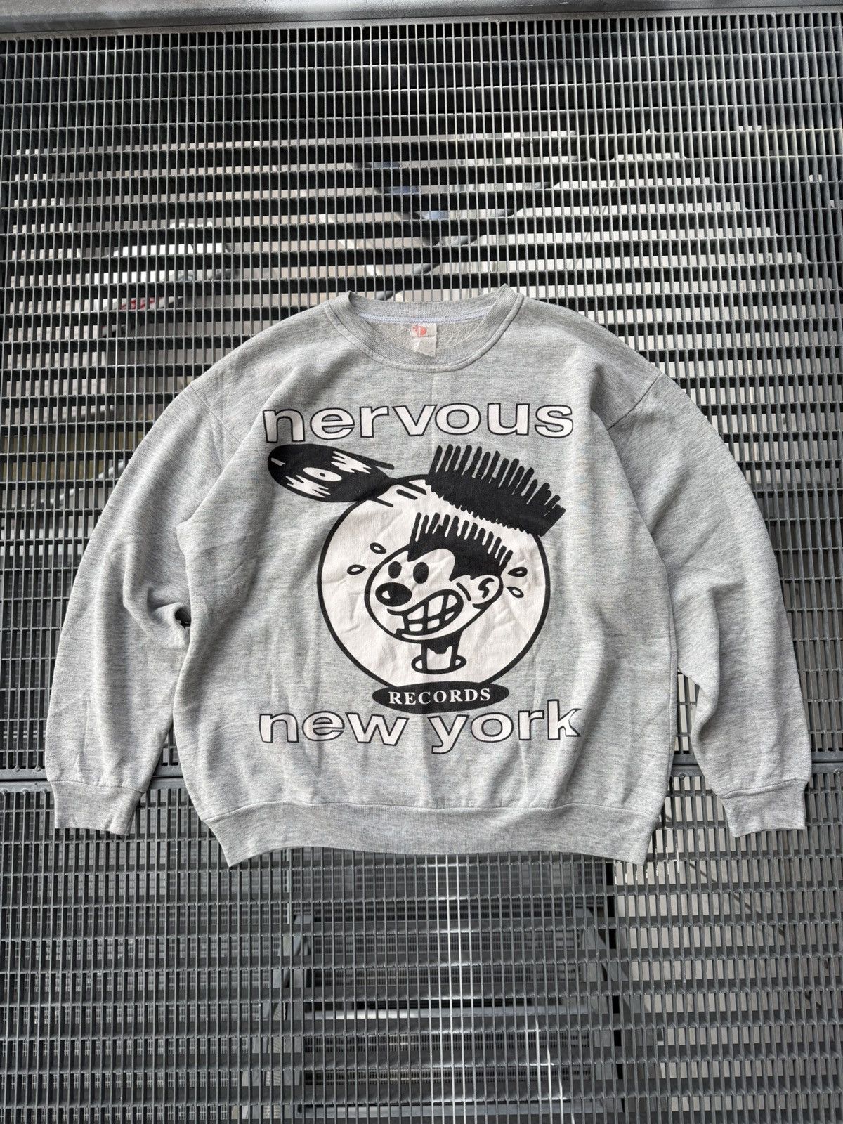 Rap Tees Vintage Nervous Records New York Sweatshirt Size US L / EU 52-54 / 3 - 1 Thumbnail