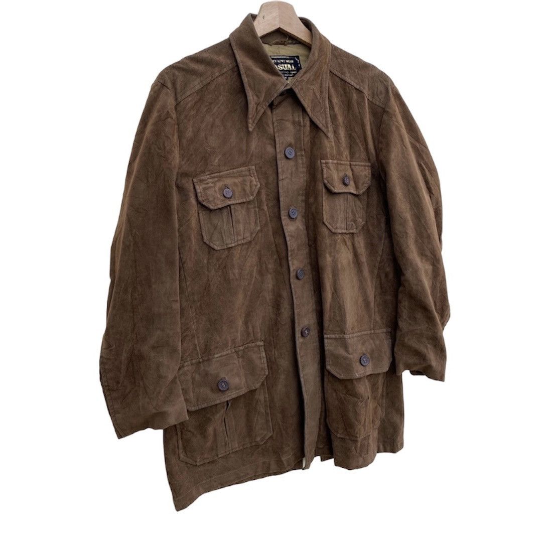 Vintage Rough out Japanese Brand Suede Leather Jacket