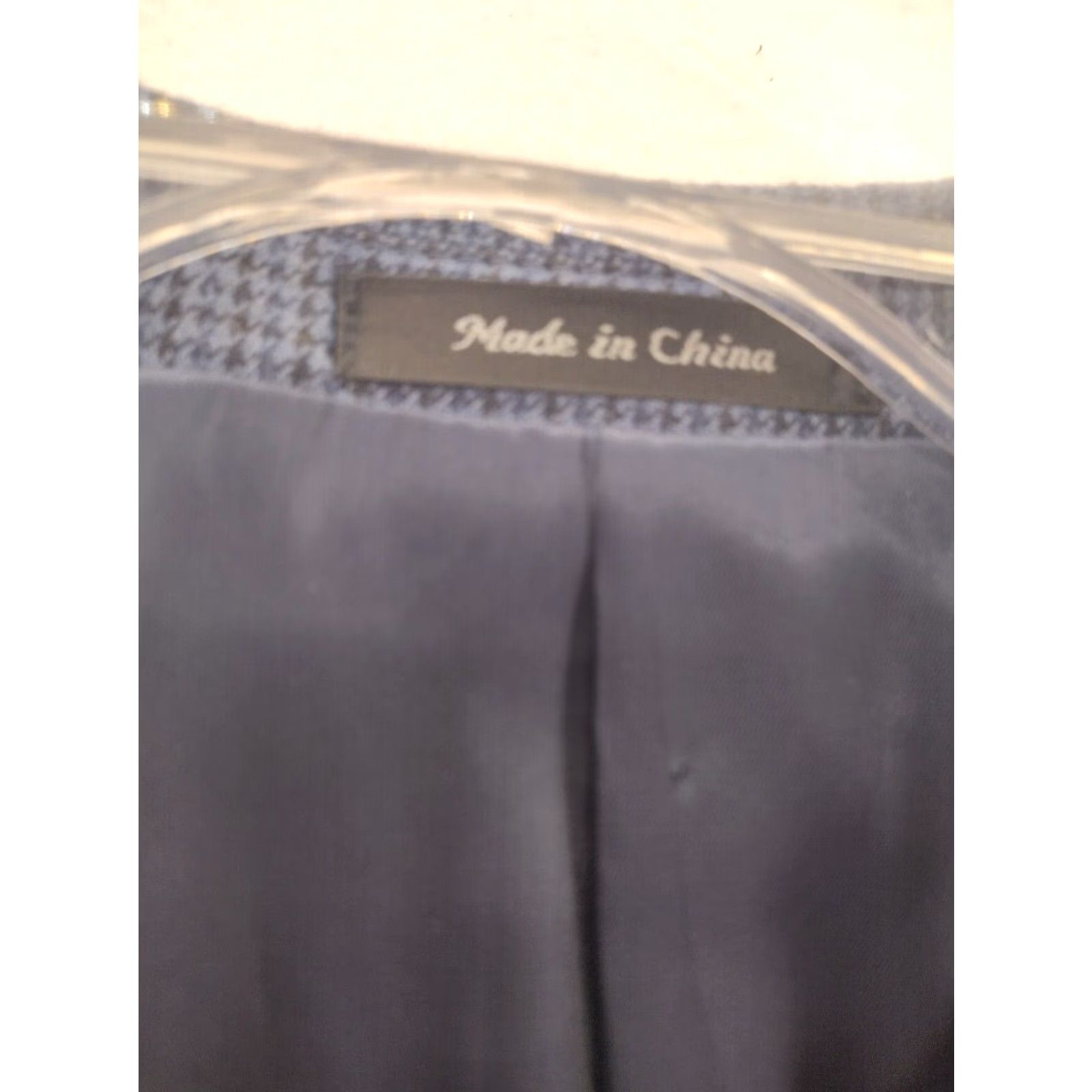 Ralph Lauren Lauren Ralph Lauren Blazer Mens 46L Beige Houndstooth Wool Silk Sport Coat Size 50R - 6 Thumbnail