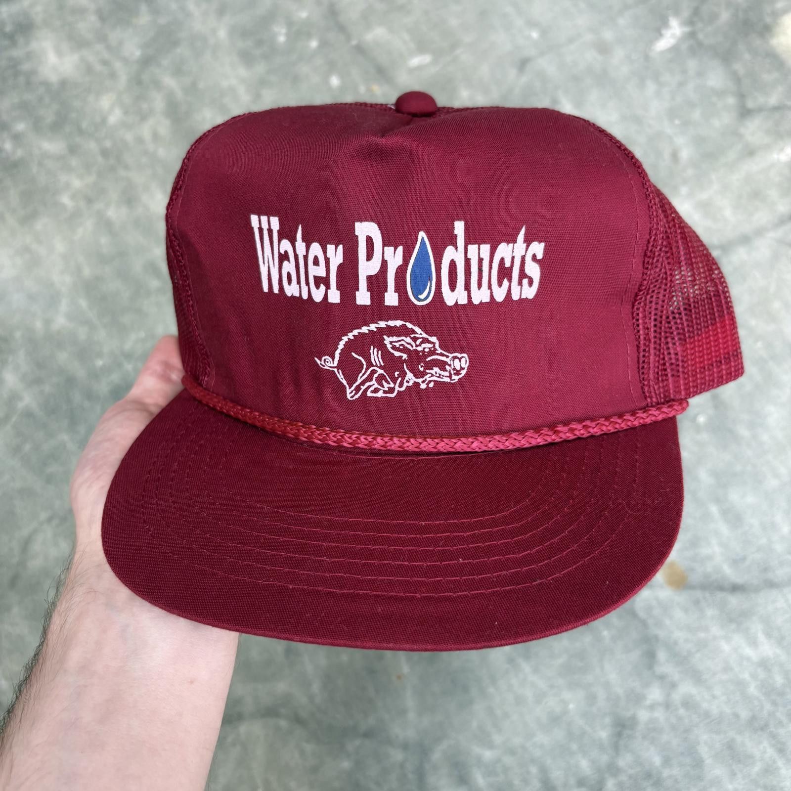 Vintage Vintage 90s Deadstock Arkansas Razorbacks Rope Trucker Hat Size ONE SIZE - 1 Thumbnail