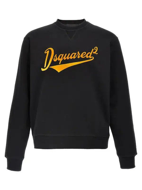 Dsquared2 o1mle0126 Velvet Logo Sweatshirt in Black Size US L / EU 52-54 / 3 - 1 Thumbnail