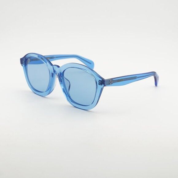 Celine Celine CL40017F 84V Sunglasses Transparent Blue Round Frame Size ONE SIZE - 7 Thumbnail