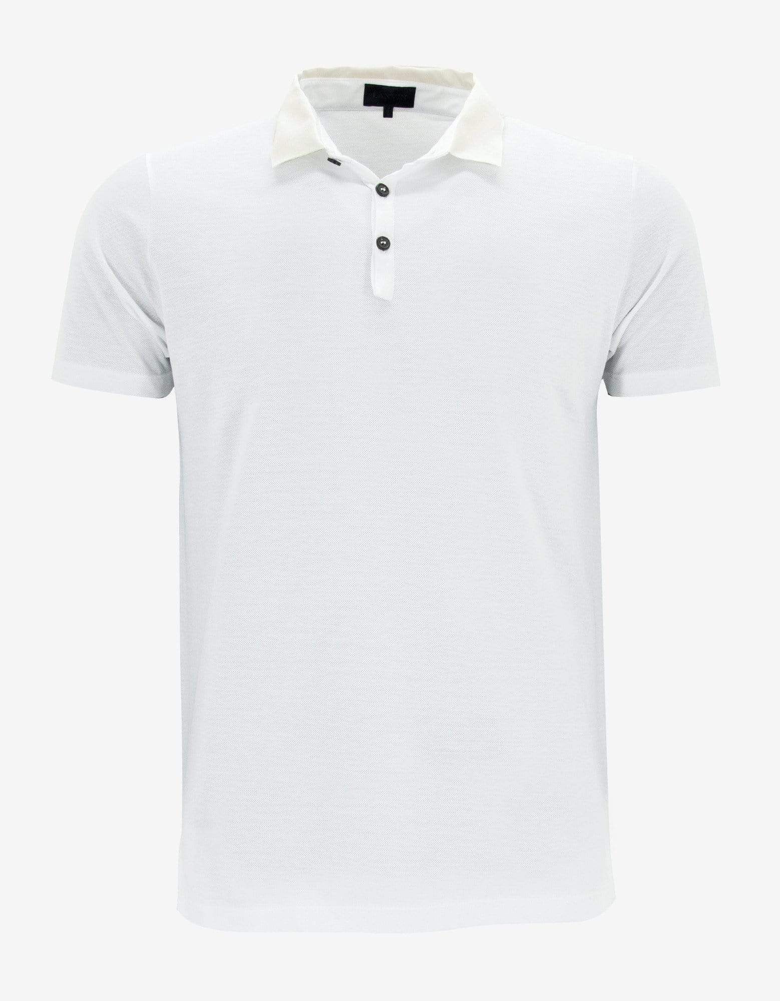 Lanvin White Slim Polo T-Shirt with Grosgrain Collar Size US XXL / EU 58 / 5 - 1 Thumbnail
