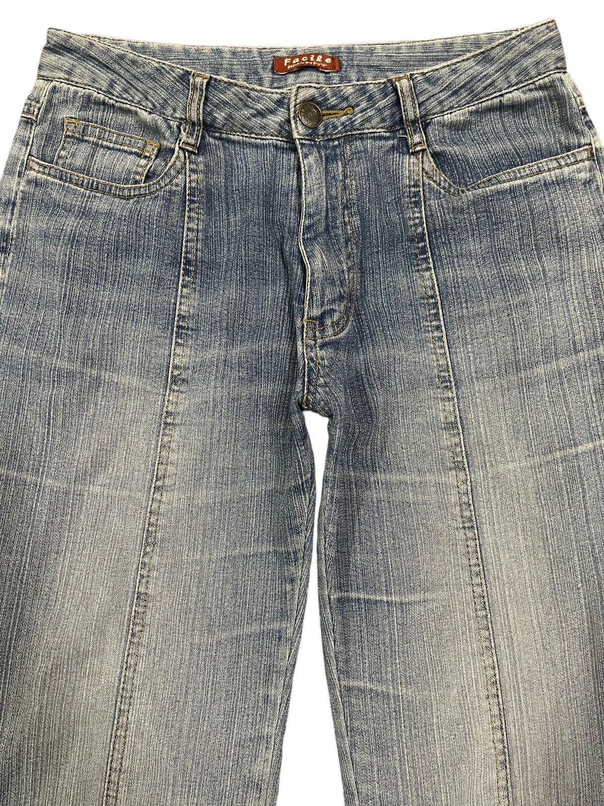 If Six Was Nine Vintage Japanese Brand Blue Wash Style Flare Jeans Size US 27 - 3 Thumbnail