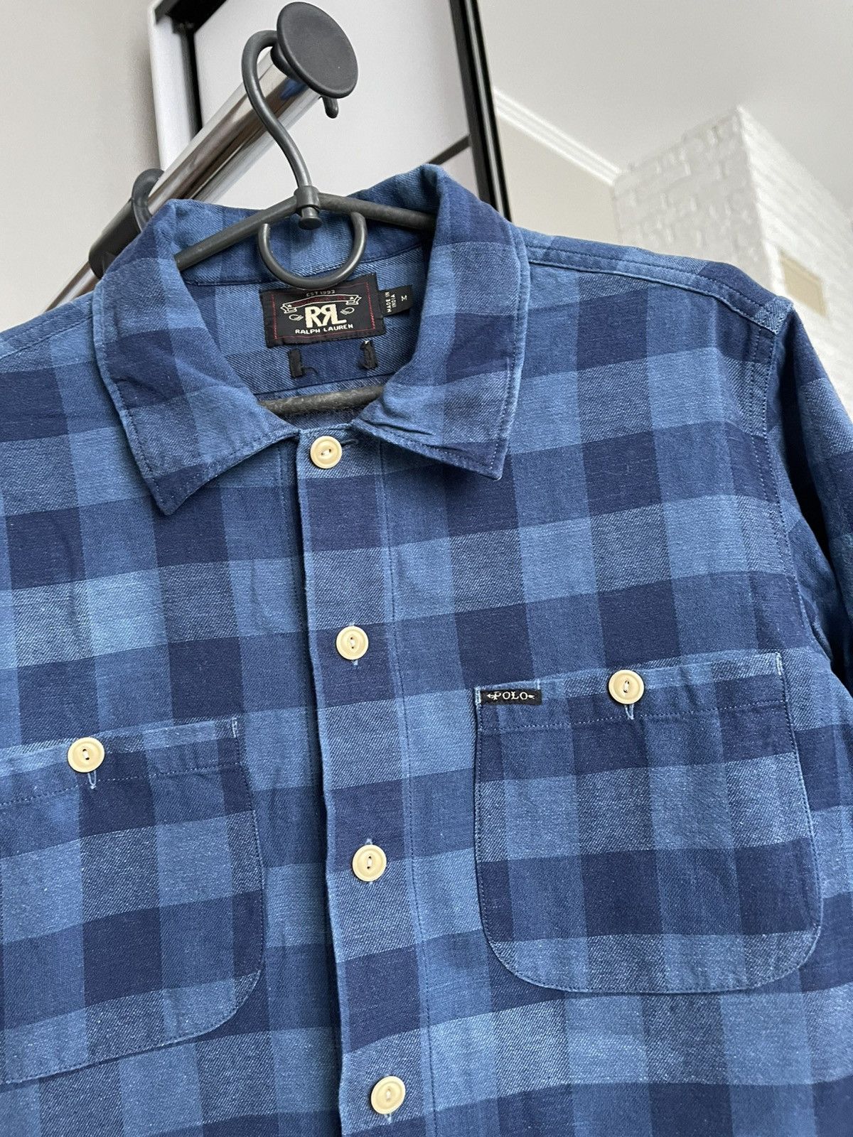 Polo Ralph Lauren Double Polo Ralph Lauren RRL Shirt Long Sleeve Checked Size US M / EU 48-50 / 2 - 6 Thumbnail
