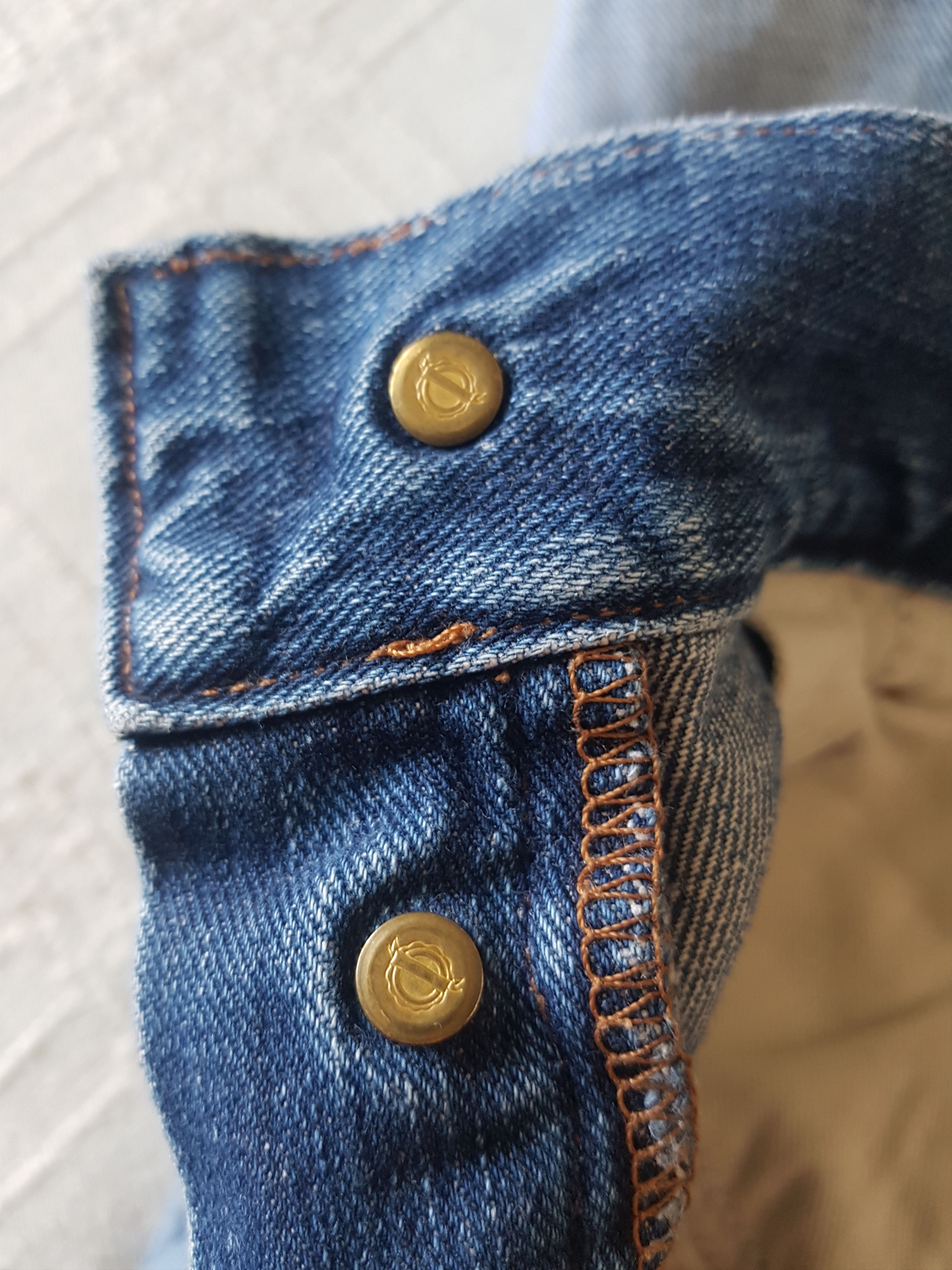 Lee Gold Label 101B Cinch Back Half Selvedge Cowboy Jeans Buckle Size US 32 / EU 48 - 8 Thumbnail