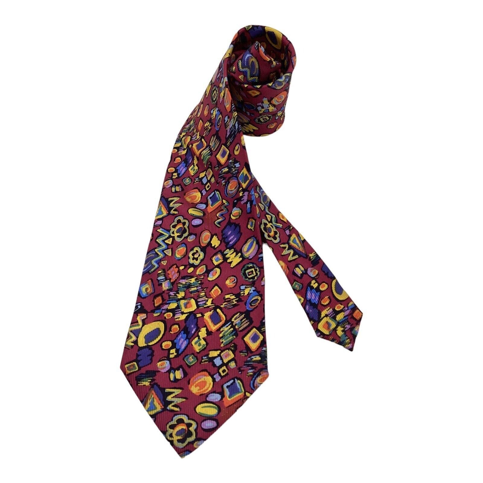 Missoni MISSONI Purple Art Print Luxury Silk Tie Made In Italy W: 3. Size ONE SIZE - 1 Thumbnail