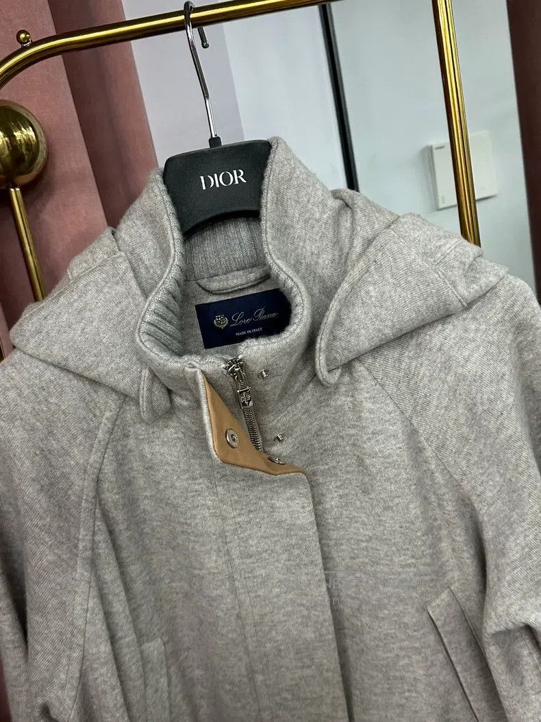 Loro Piana Loro Piana Classic Gray Hooded Cashmere Jacket Size XS / US 0-2 / IT 36-38 - 2 Thumbnail