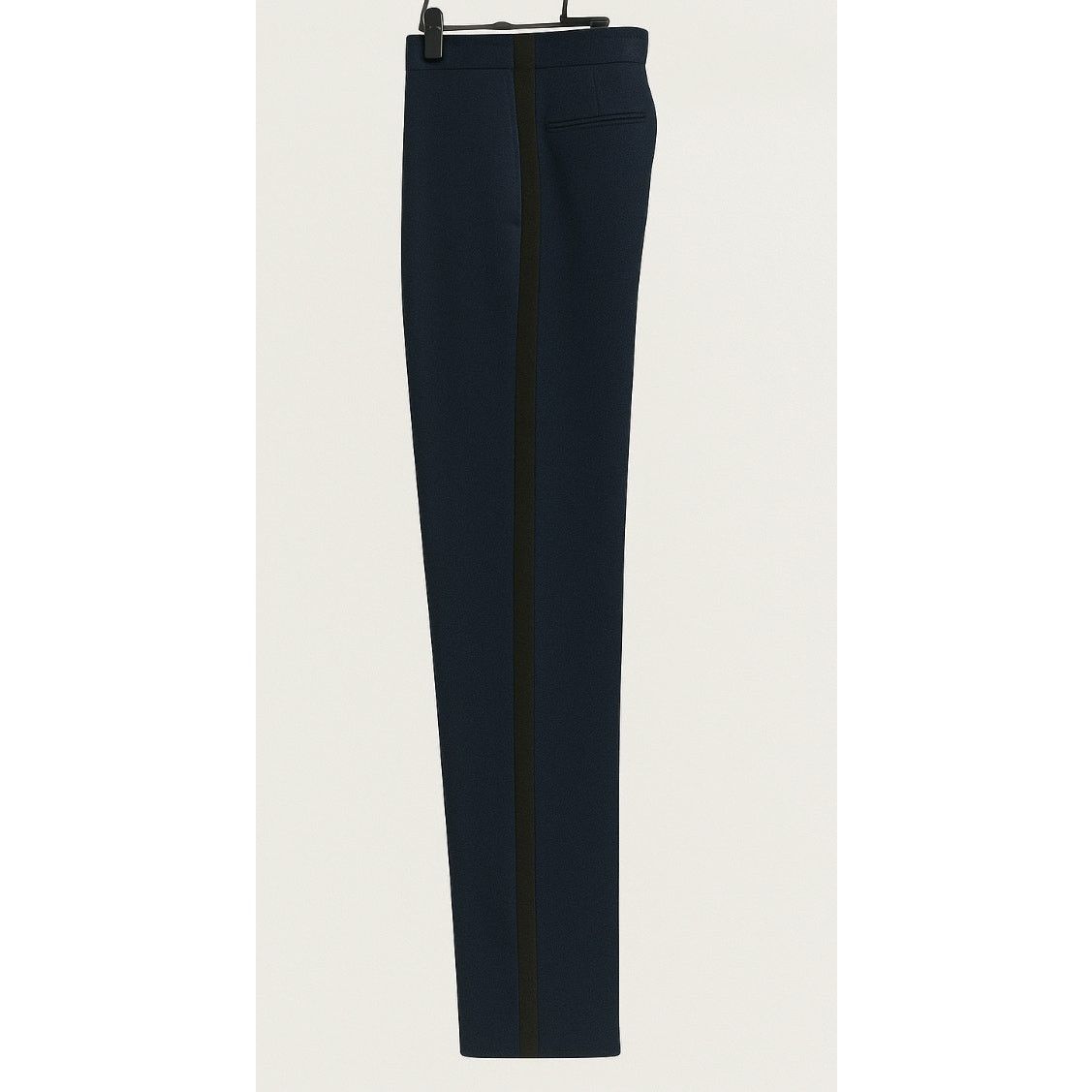 Other Vintage Navy Blue Military Trousers with Black Satin Stripe Size US 31 - 1 Thumbnail