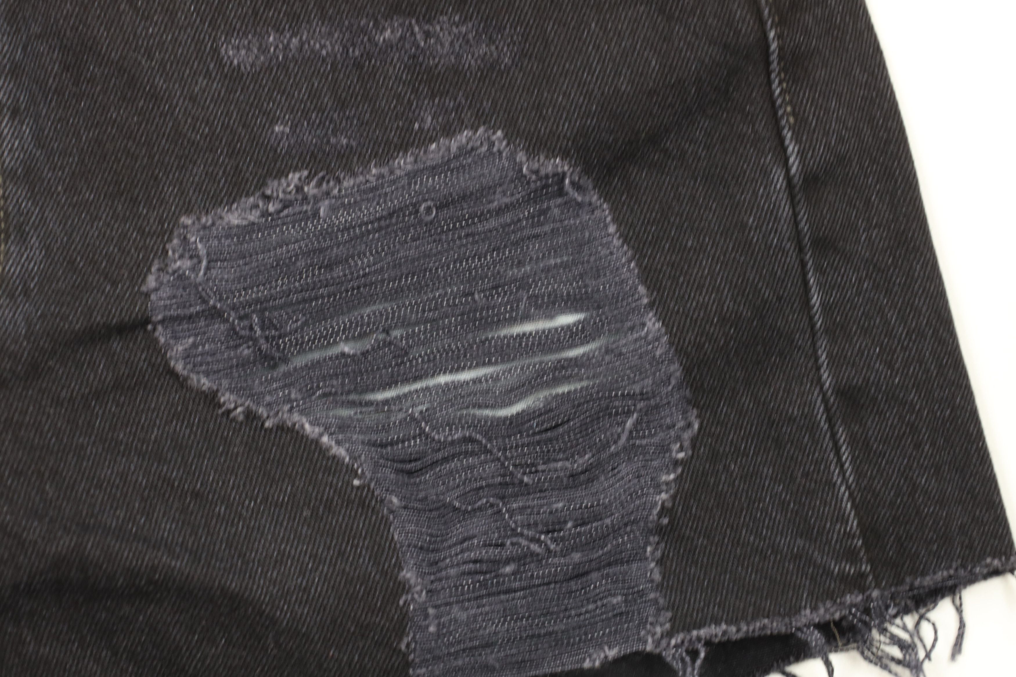 Levi's Vintage Y2K Levis 501xx Fly Cut Off Denim Shorts Black Size 28" / US 6 / IT 42 - 5 Thumbnail