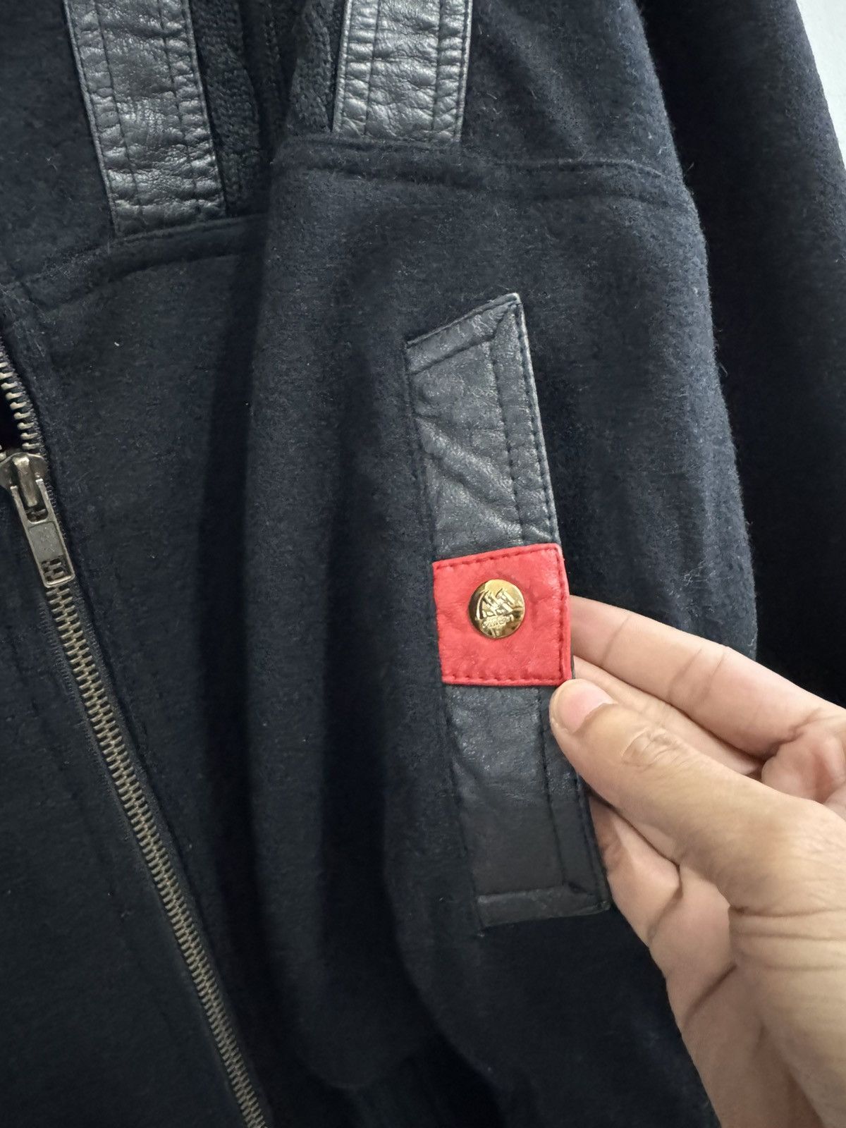 Japanese Brand 80s Guilin Japan AvantGarde WoolLeather Knit Designer Bomber Size US L / EU 52-54 / 3 - 9 Thumbnail