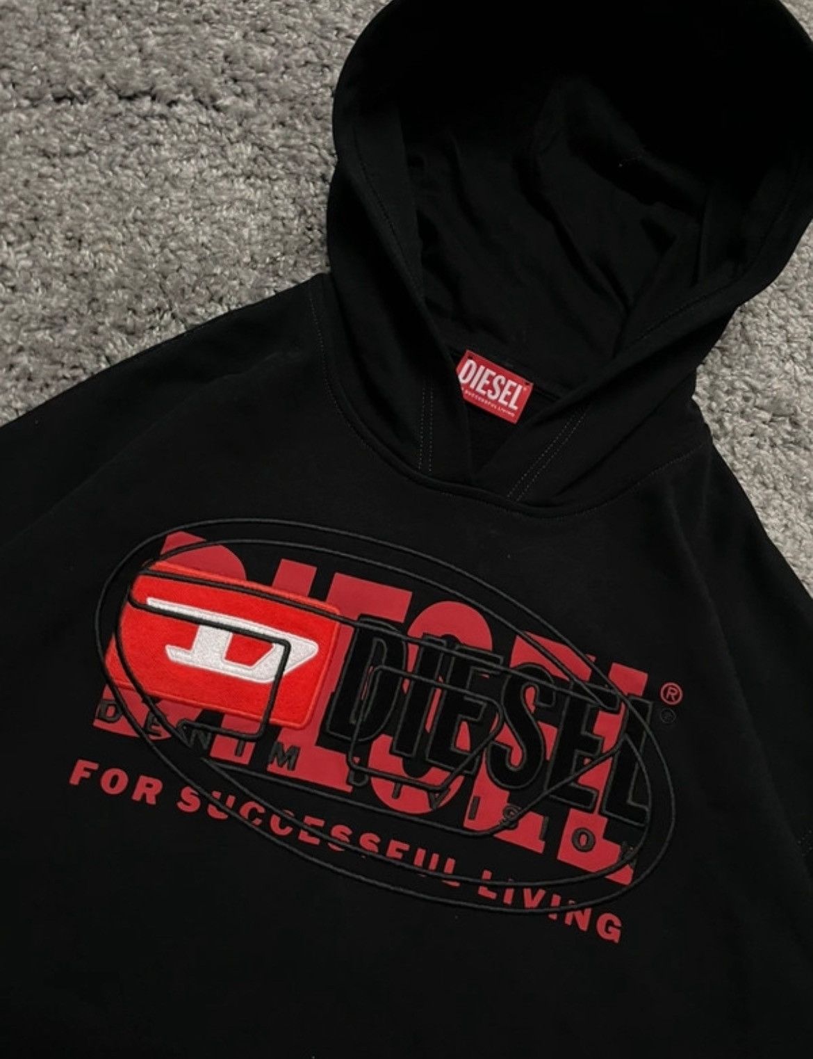 Diesel Diesel S-Baxt hoodie with embroidered logo Size US XL / EU 56 / 4 - 3 Thumbnail