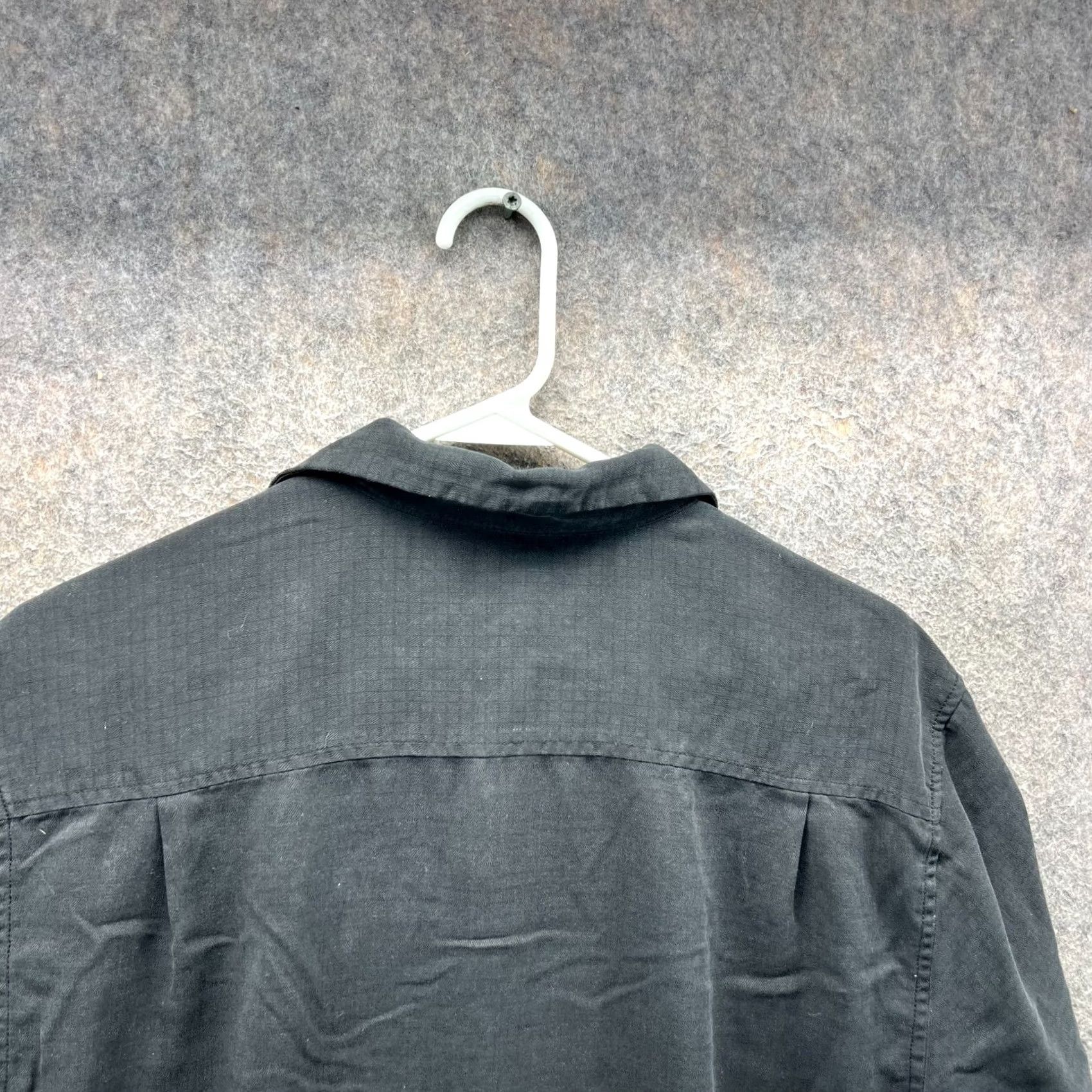 Tommy Bahama Tommy Bahama Shirt Mens Medium Black Button-Down Windowpane Silk Blank Camp Shirt Size US M / EU 48-50 / 2 - 6 Thumbnail