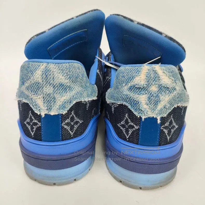 Louis Vuitton LV Leather Trainer Sneakers Blue. Size US 8 / EU 41 - 3 Thumbnail
