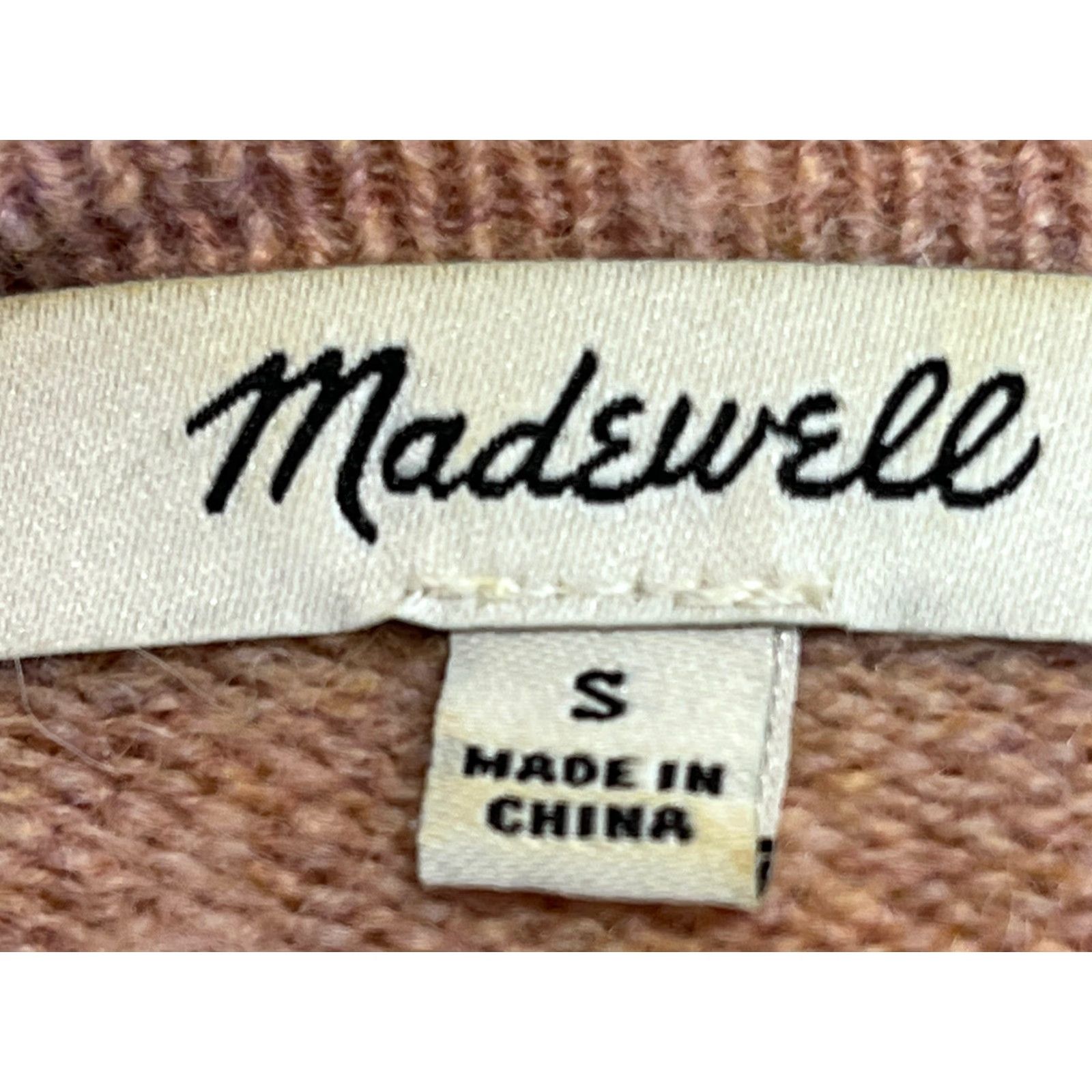 Madewell Madewell Cardigan Sweater S Pink Merino Blend Open Front Pockets Womens Size S / US 4 / IT 40 - 6 Thumbnail