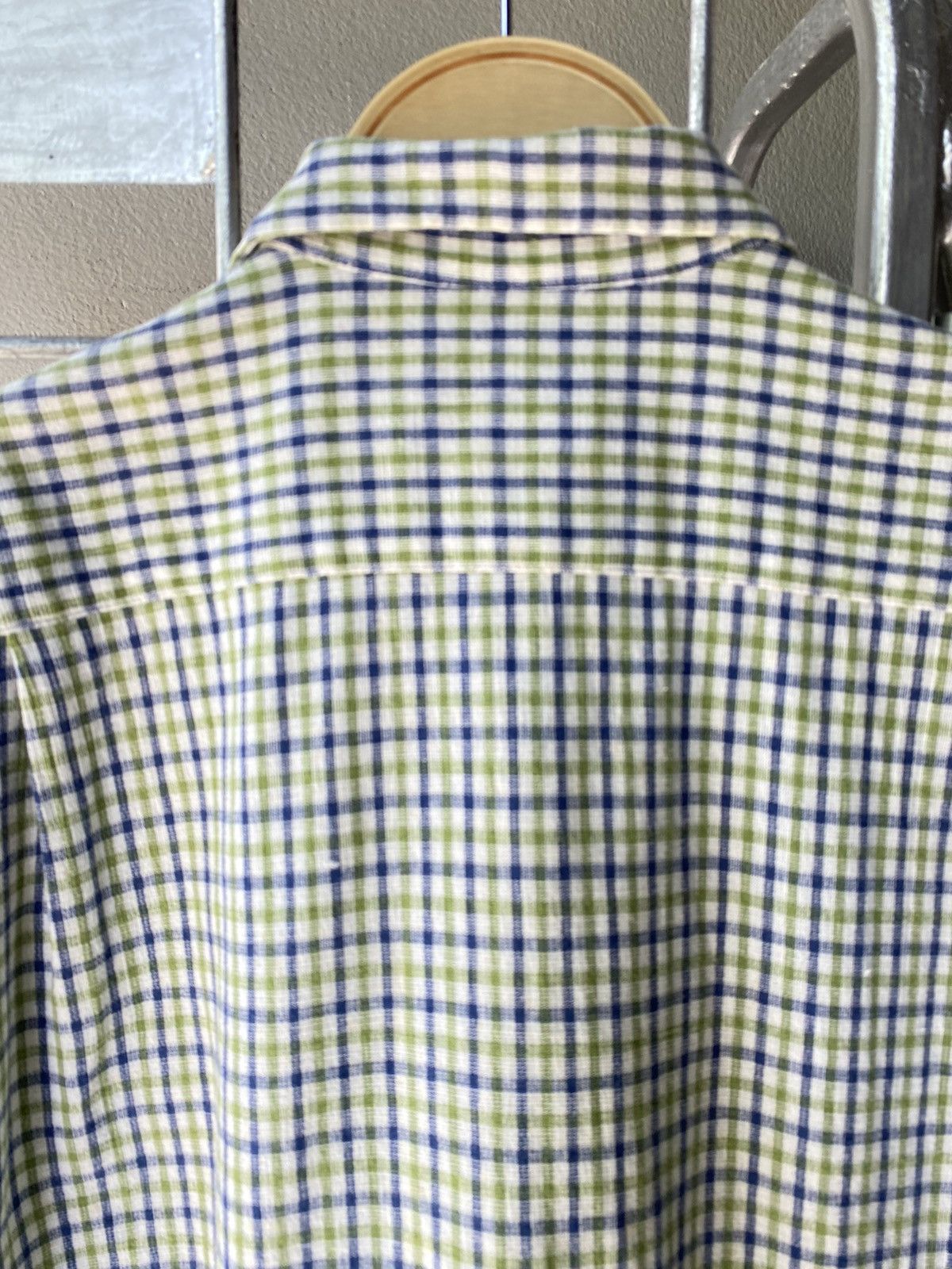 Beams Plus BEAMS Green, White, and Blue Checkered Short-Sleeve Shirt Size US M / EU 48-50 / 2 - 11 Thumbnail