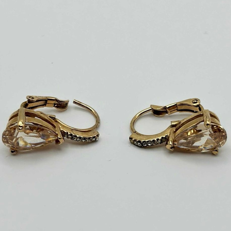 Other Stunning Gold Teardrop Crystal Earrings Size ONE SIZE - 3 Thumbnail