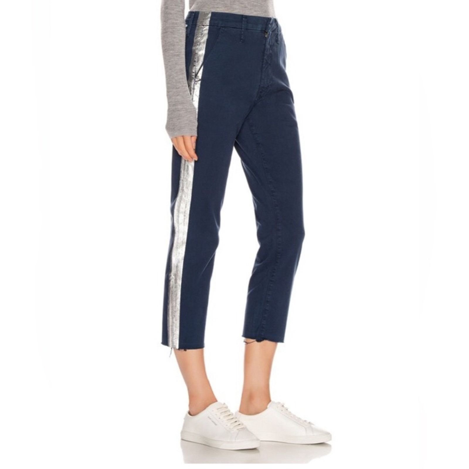 MOTHER Mother Blue Tapered Pants | Size 24 Size 25" / US 0 / IT 36 - 7 Thumbnail