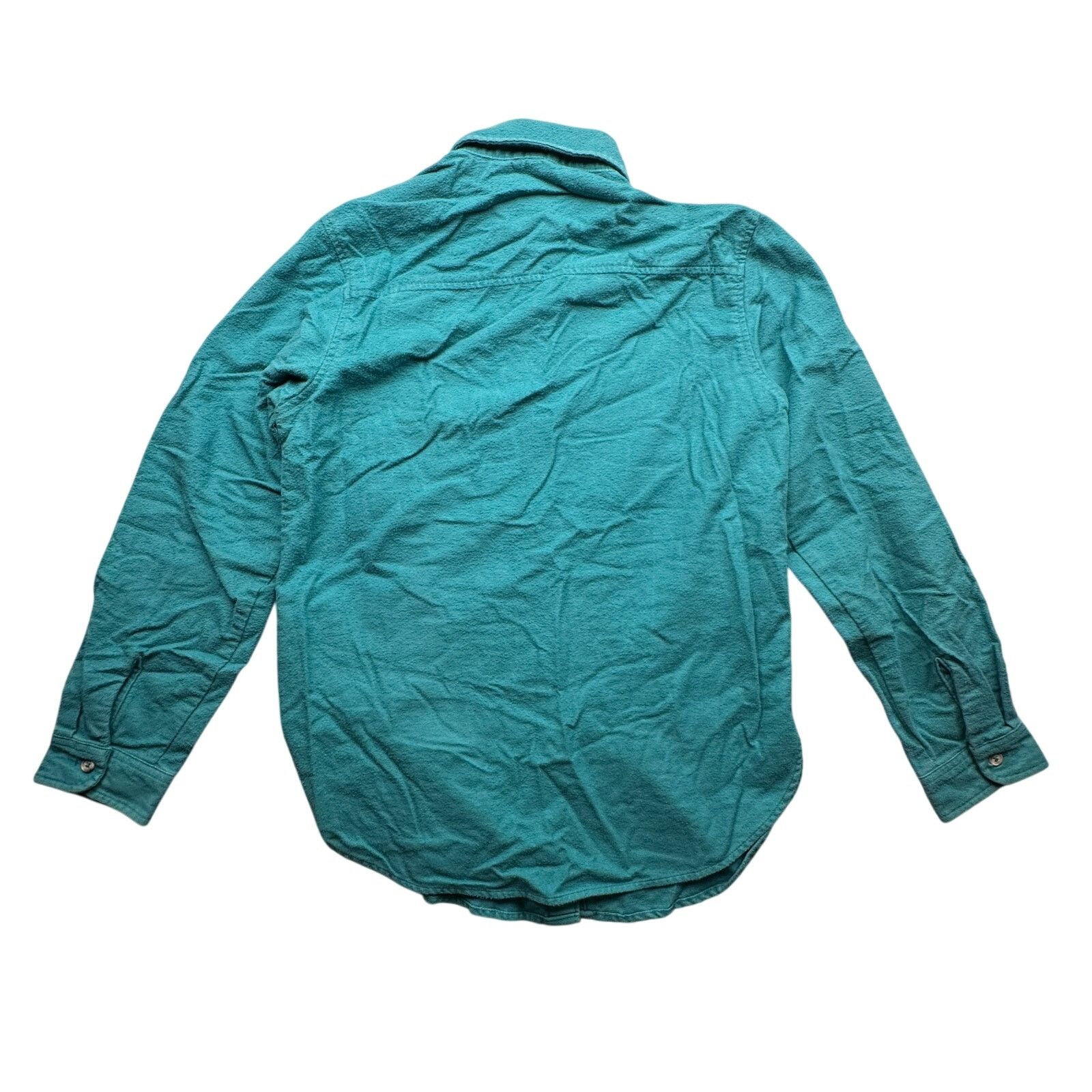 Woolrich Woolen Mills Vintage Woolrich Woman Chamois Flannel Shirt Women 10 M Teal Size M / US 6-8 / IT 42-44 - 2 Thumbnail