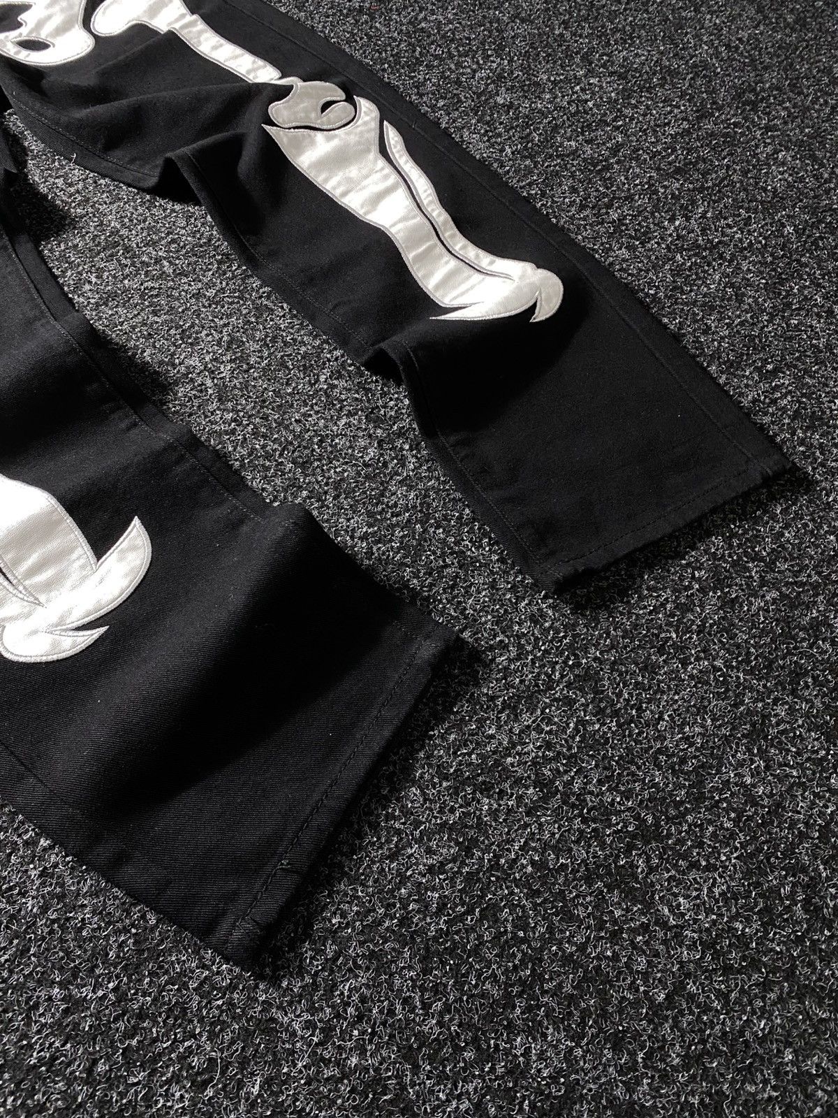 Japanese Brand × Vintage Vintage 90s Skeleton Y2K Sk8 Denim Size 31" - 4 Thumbnail
