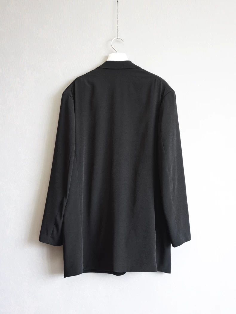 Yohji Yamamoto Yohji Yamamoto 24 SS back girlfriend triacetate long jacket Size US XL / EU 56 / 4 - 4 Thumbnail
