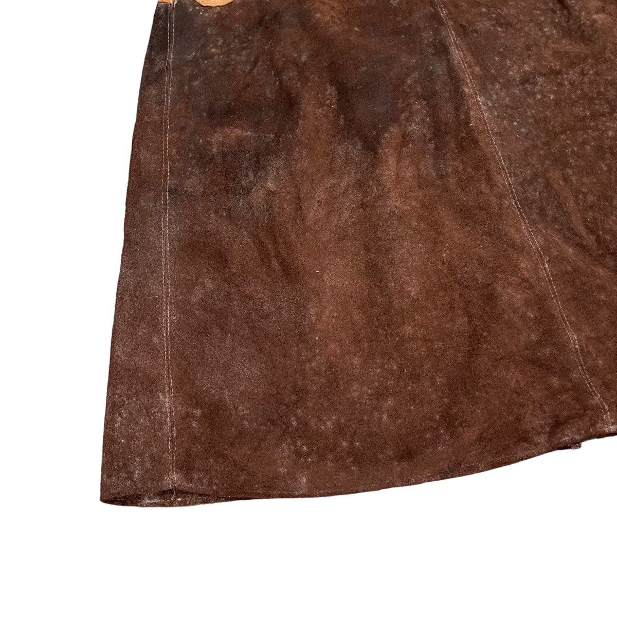 Native × Vintage RARE Vintage Genuine Leather Zipper Poncho Size L / US 10 / IT 46 - 13 Thumbnail