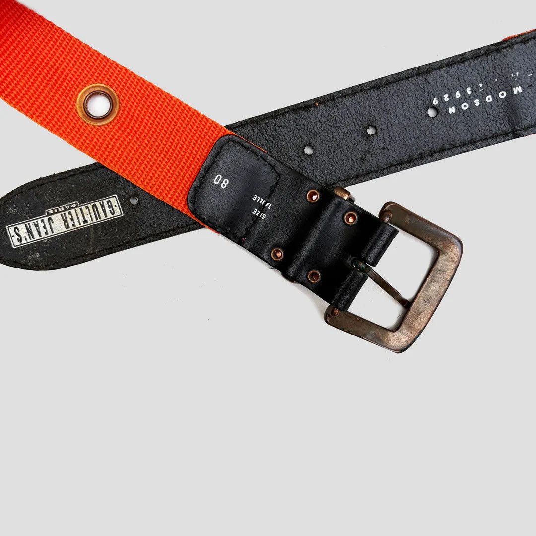 Jean Paul Gaultier Gaultier Jean’s 1995 95 90s Vintage Circuit Orange Belt Size ONE SIZE - 4 Thumbnail