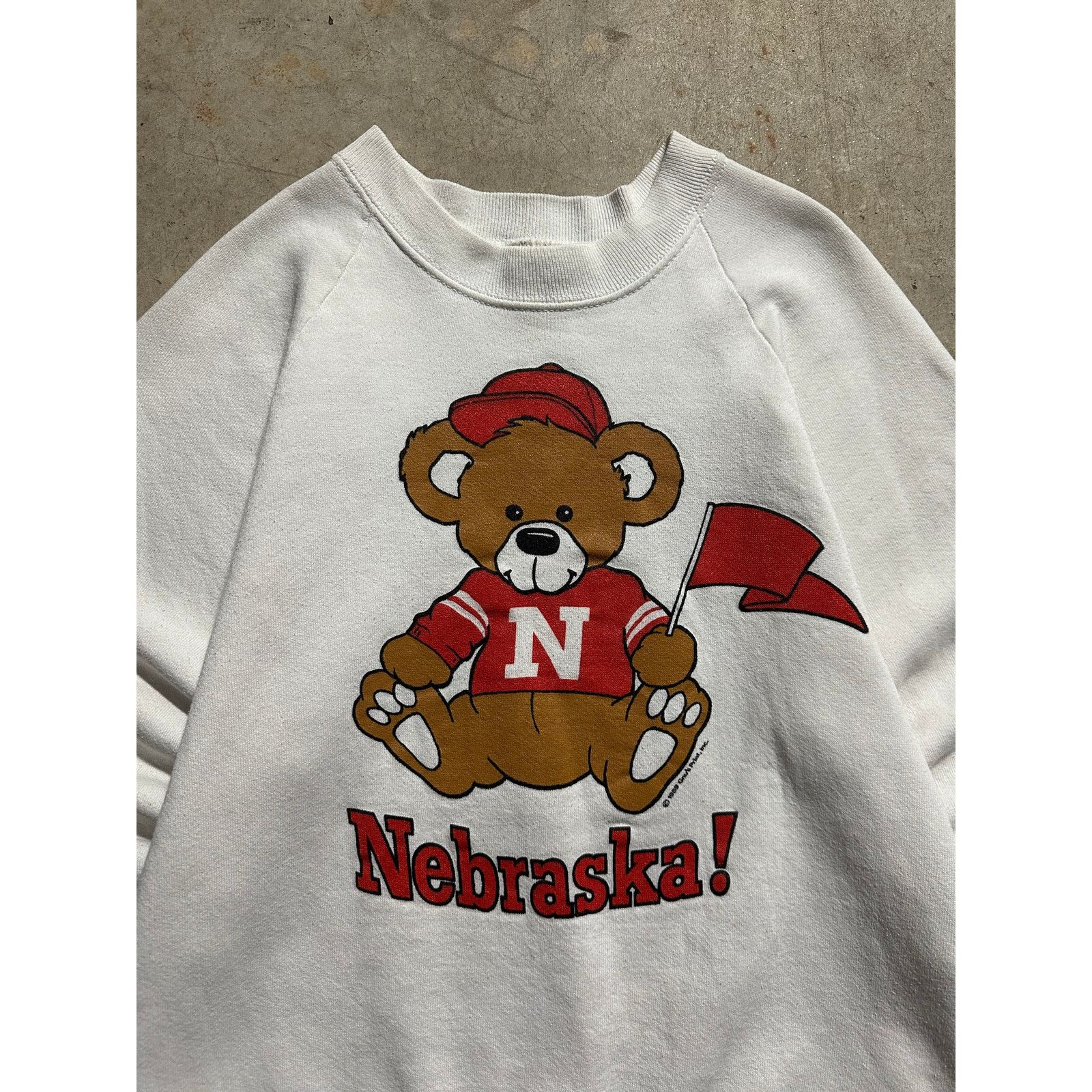 Fruit Of The Loom × Vintage Vintage Nebraska Cornhuskers 1989 Teddy Bear Sweatshirt S/M Size US S / EU 44-46 / 1 - 3 Thumbnail
