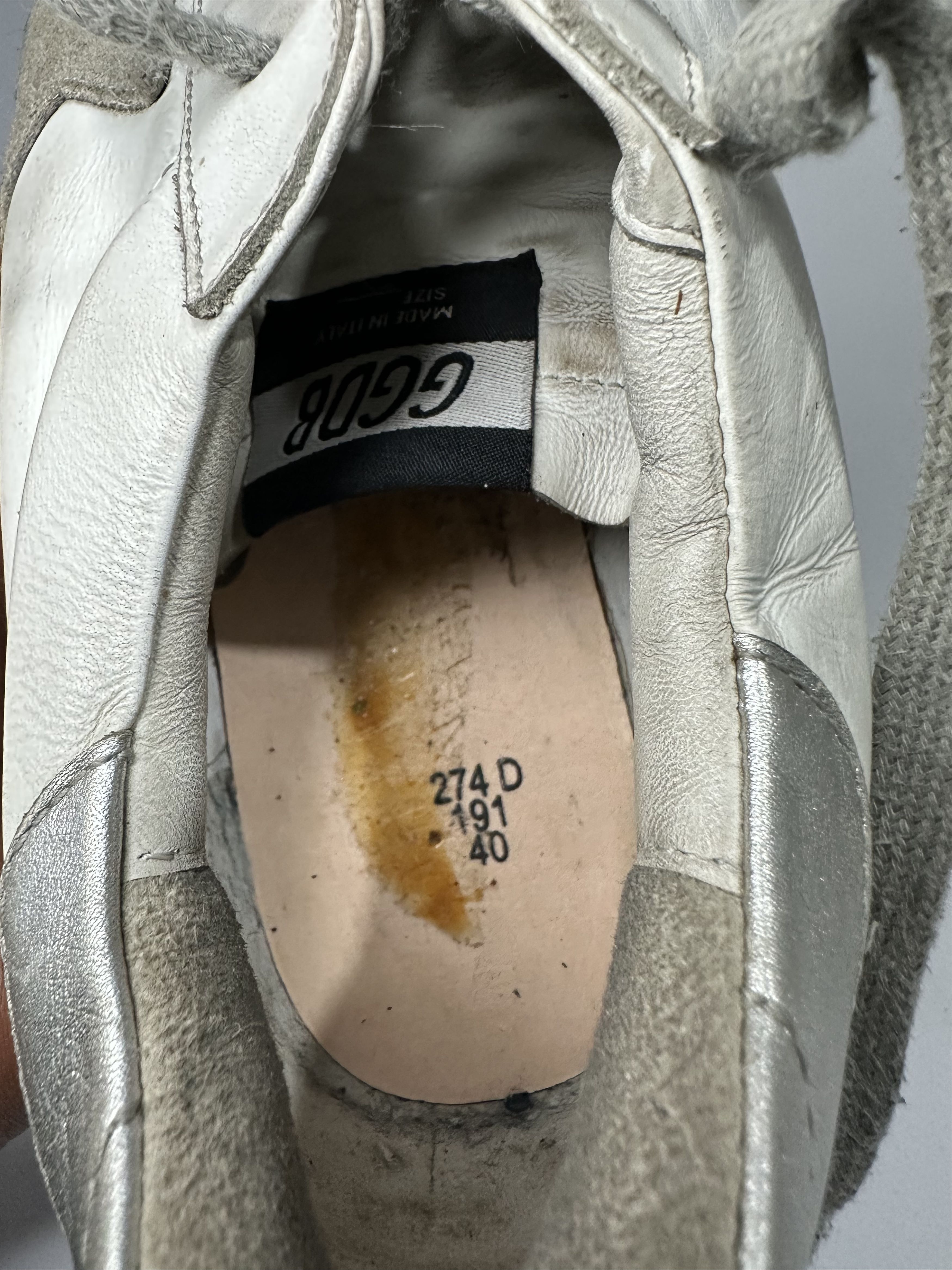 Golden Goose Golden Goose Superstar White Leather Silver Heel Tab Sneaker Size US 7 / EU 40 - 7 Thumbnail