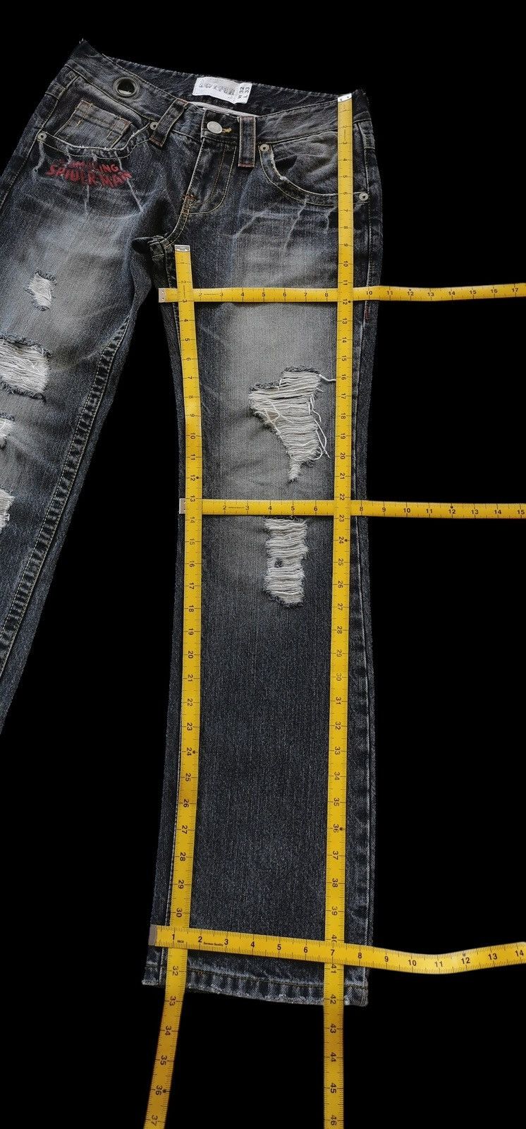 Vintage Vintage Switch Marvel Comics Distressed Denim Jeans 30x32.5 Size US 30 / EU 46 - 11 Thumbnail