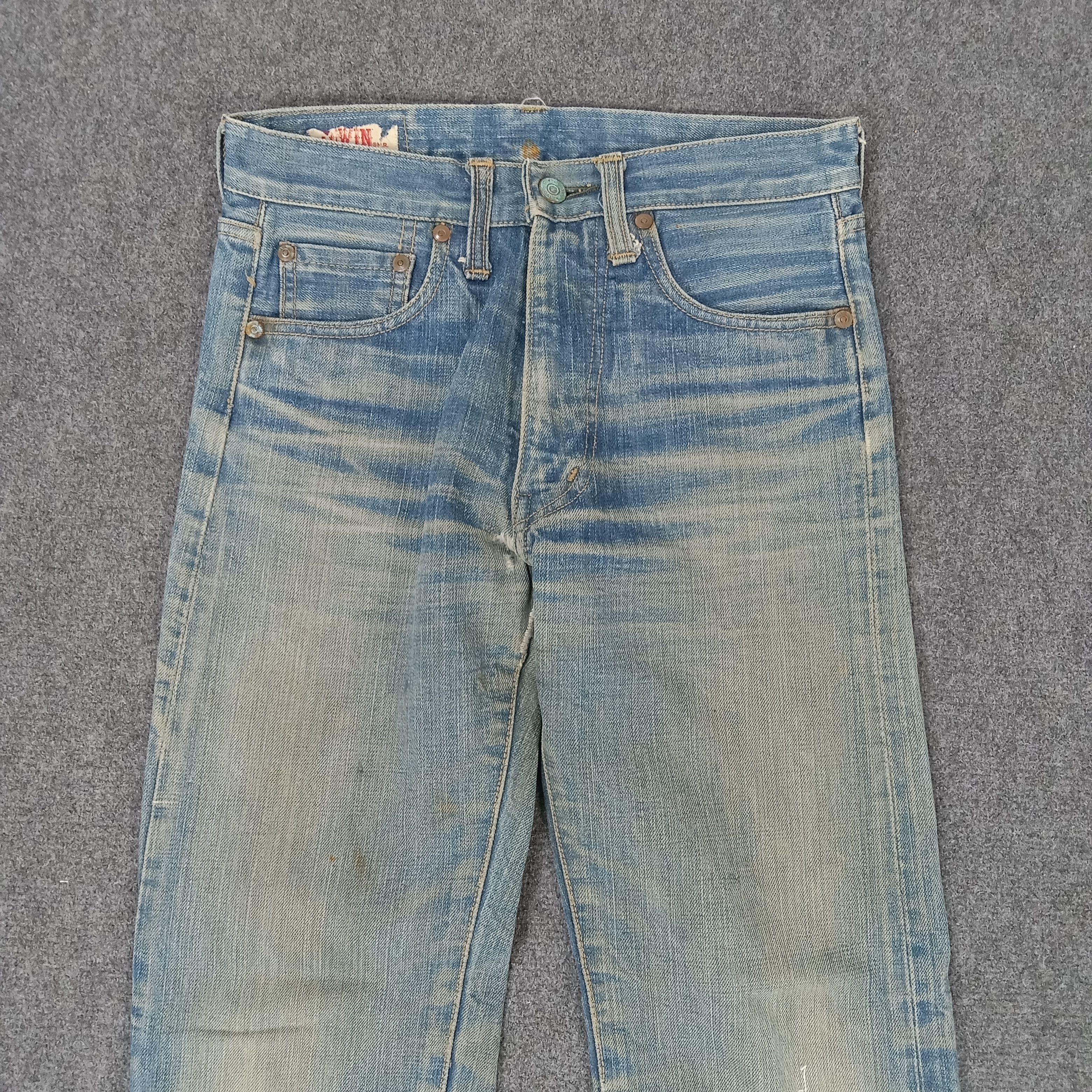 Edwin × Vintage Edwin American Distressed Style Denim Jeans Size US 26 / EU 42 - 2 Thumbnail