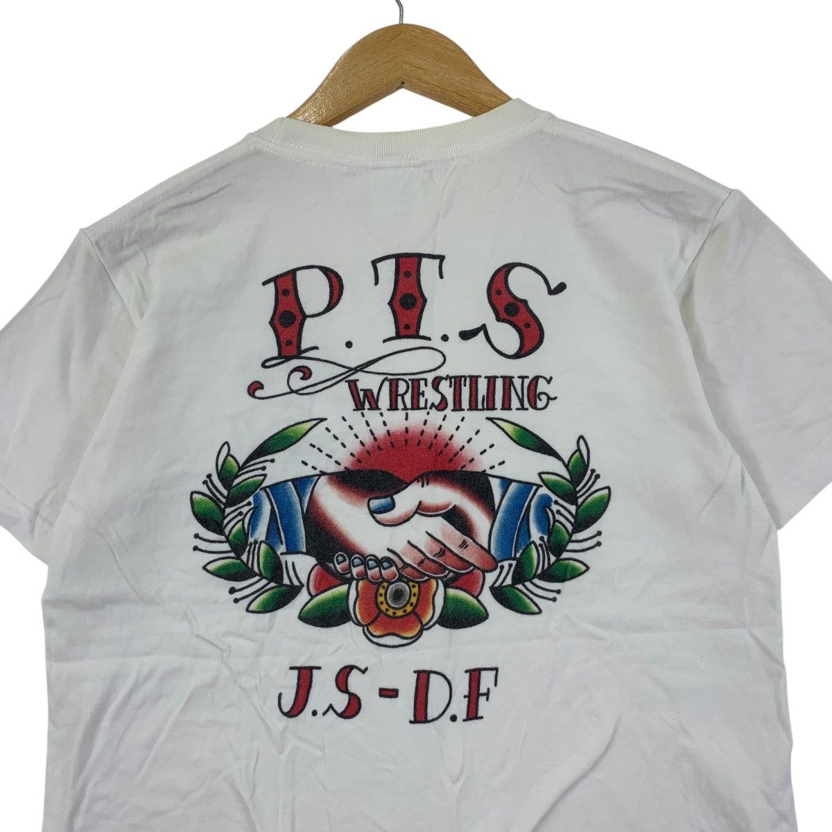 Vintage P.T.S WRESTLING J.S-D.F Illustration Artist Art Tee Shirt Size US S / EU 44-46 / 1 - 6 Thumbnail