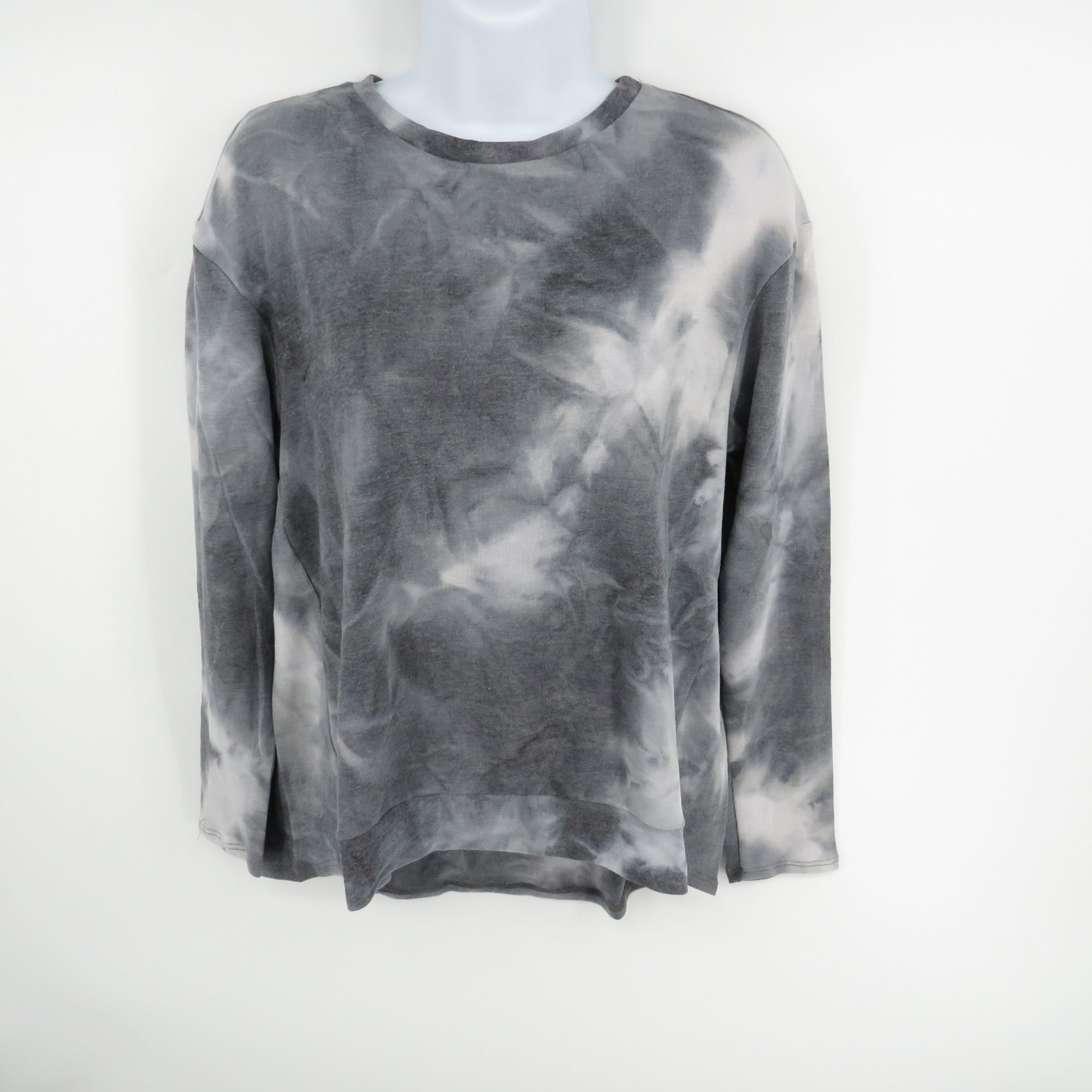 Other Tie-Dye Long Sleeve Shirt Grey & White Round Neck Womens Sma Size S / US 4 / IT 40 - 1 Thumbnail