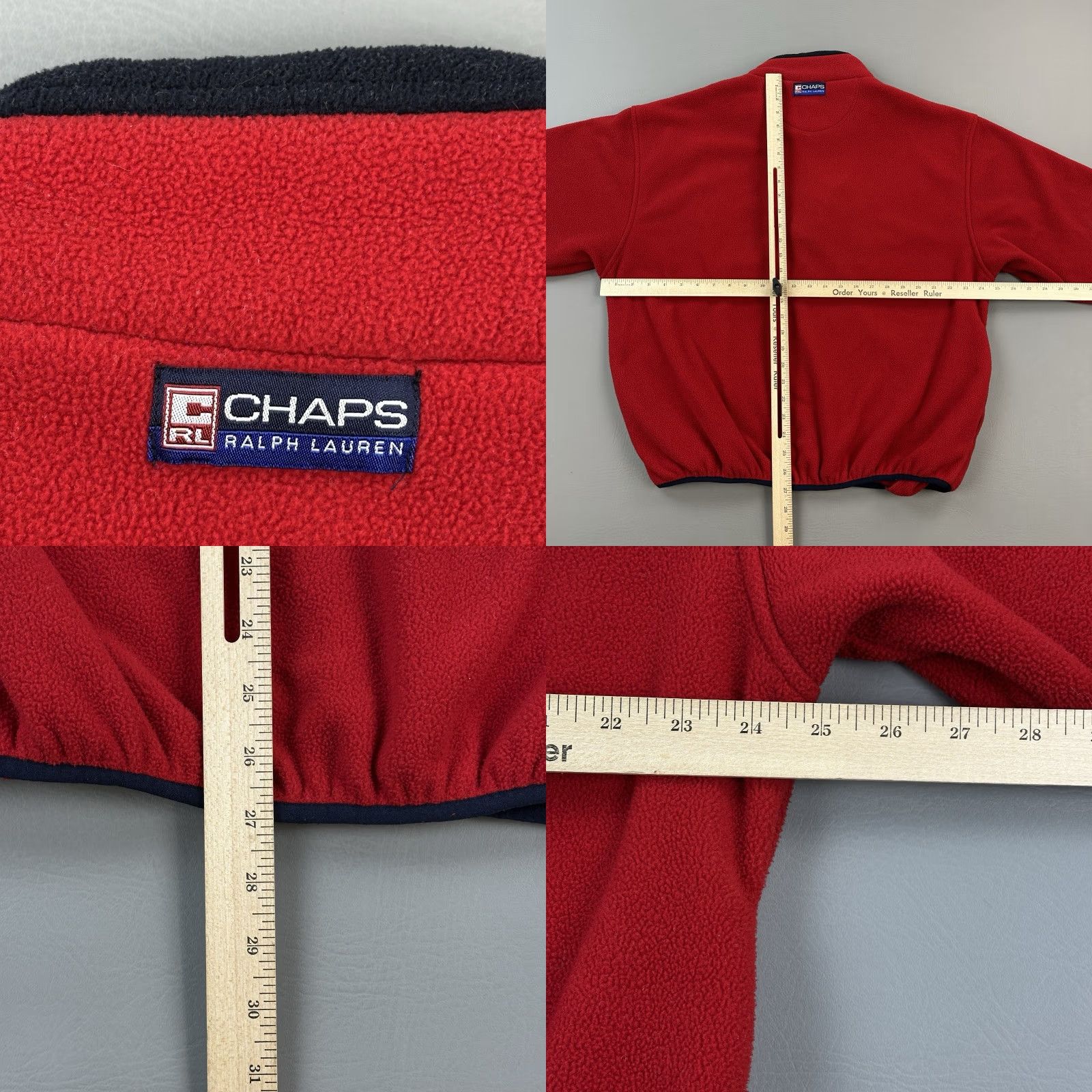 Chaps Vintage Chaps Ralph Lauren Jacket Mens XL Red 1/2 Zip Fleece Hiking Outdoor 90s Size US XL / EU 56 / 4 - 8 Thumbnail
