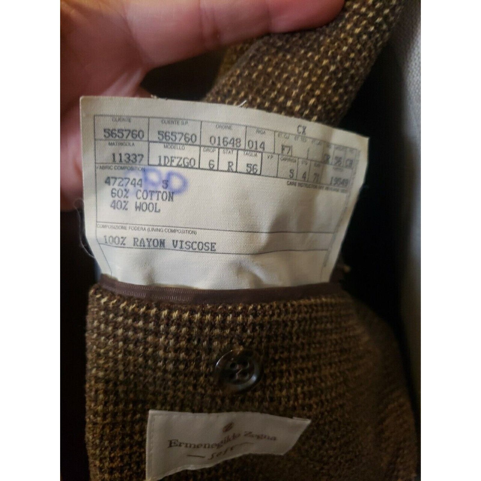 Ermenegildo Zegna Ermenegildo Zegna Men's Navy Blazer 46R $2,195 Size 46R - 5 Thumbnail