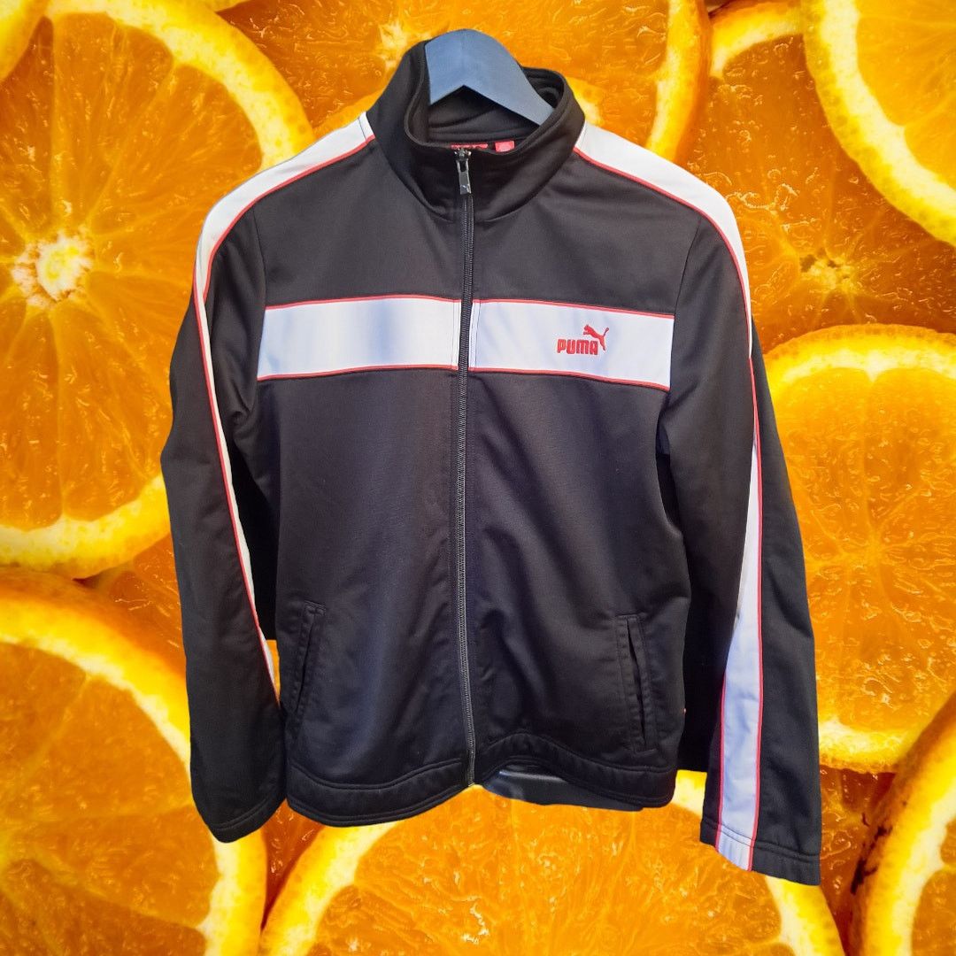 Puma Puma Black with White Stripe Track Jacket Size Large Size L / US 10 / IT 46 - 3 Thumbnail