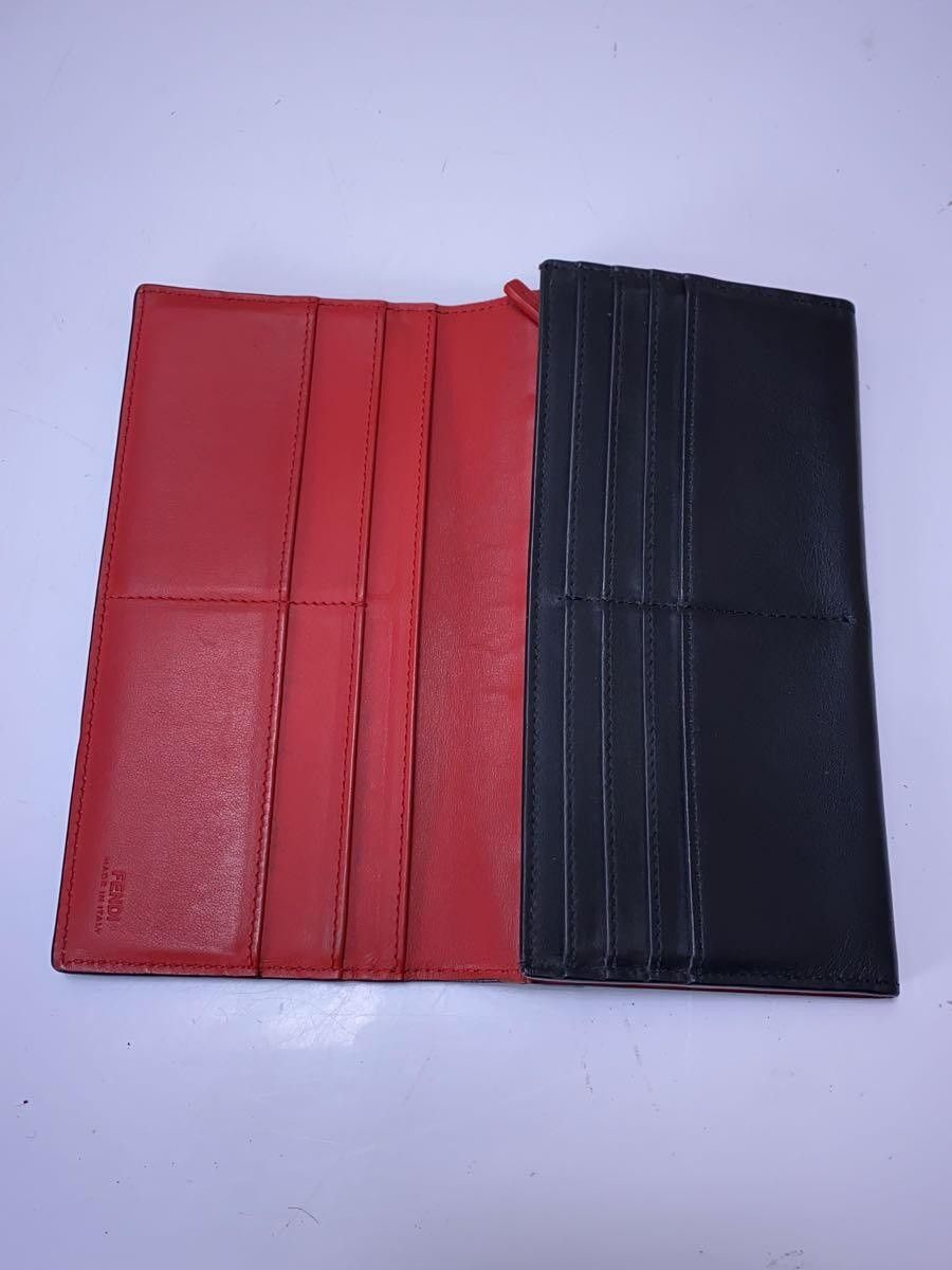 Fendi Fendi Leather Animal Print Long Wallet Black Size ONE SIZE - 4 Thumbnail