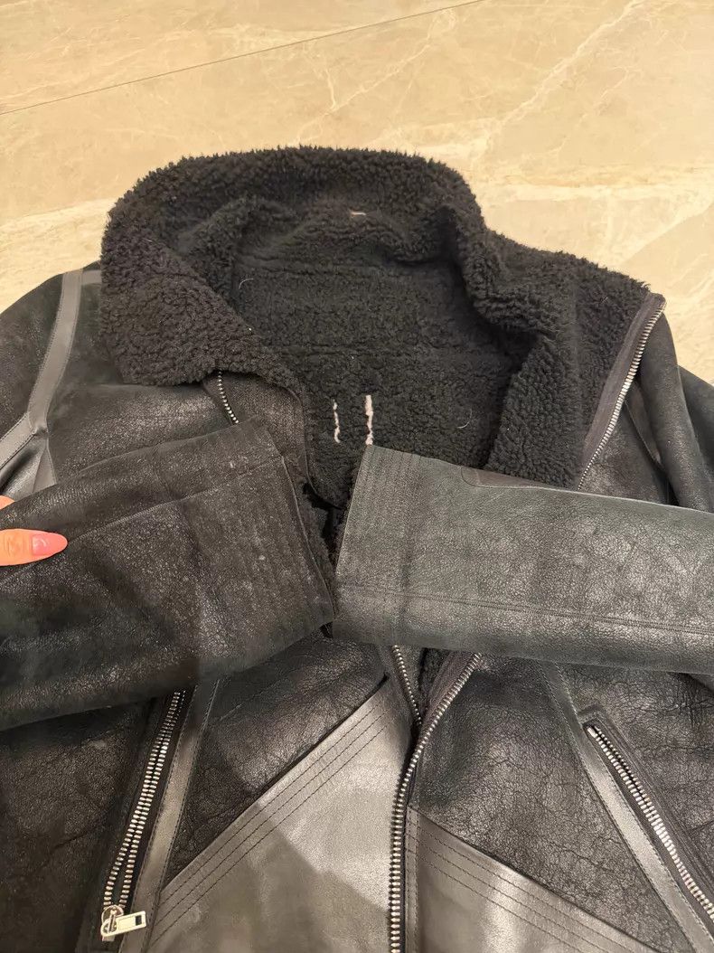 Rick Owens Rick Owens Mainline fur integrated leather jacket Size US L / EU 52-54 / 3 - 6 Thumbnail