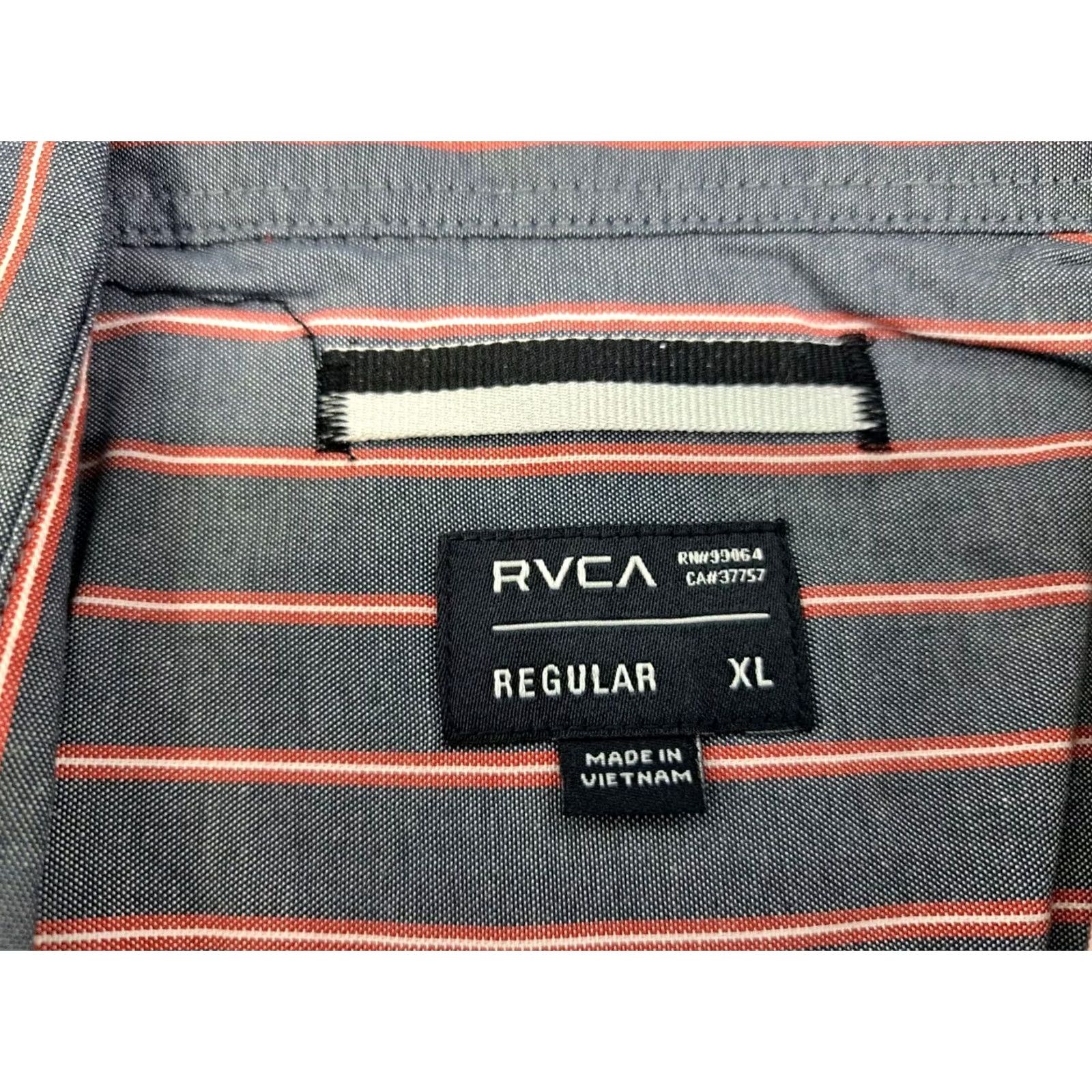RVCA RVCA Shirt Men's Regular Long Sleeve Striped Button-Up XL Multicolor Size US XL / EU 56 / 4 - 2 Thumbnail