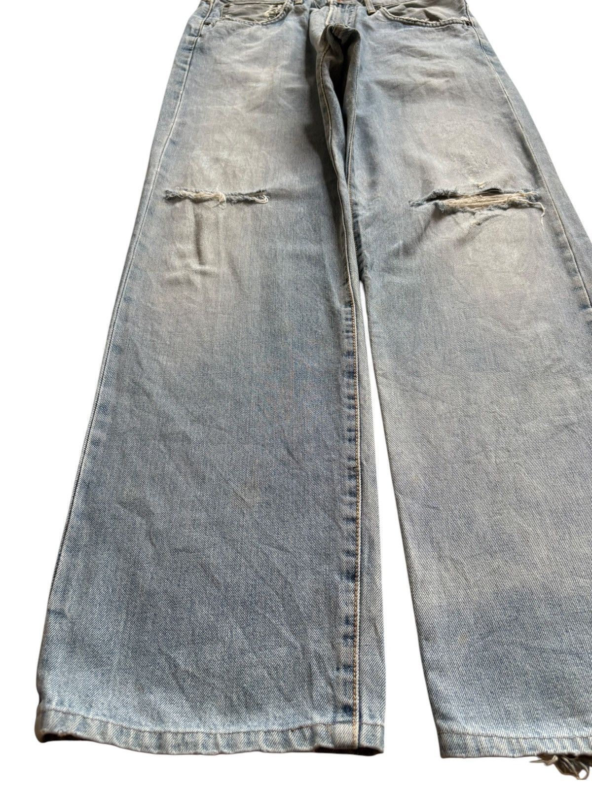 Edwin × Japanese Brand Vintage Edwin 505 X Selvedge Faded Wash Rip Baggy Jeans Size US 32 / EU 48 - 7 Thumbnail