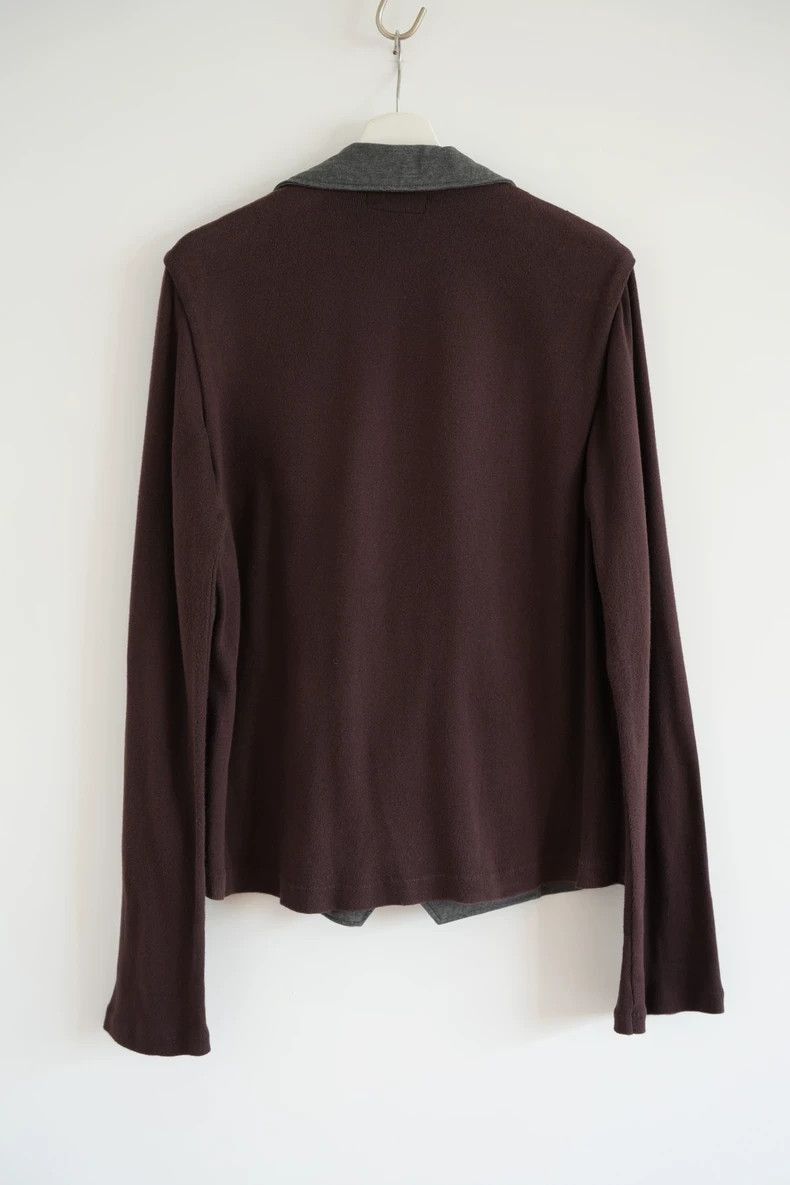 Yohji Yamamoto Yohji Yamamoto Yohji Yamamoto Gray Brown Combined Shirt Size US M / EU 48-50 / 2 - 2 Thumbnail