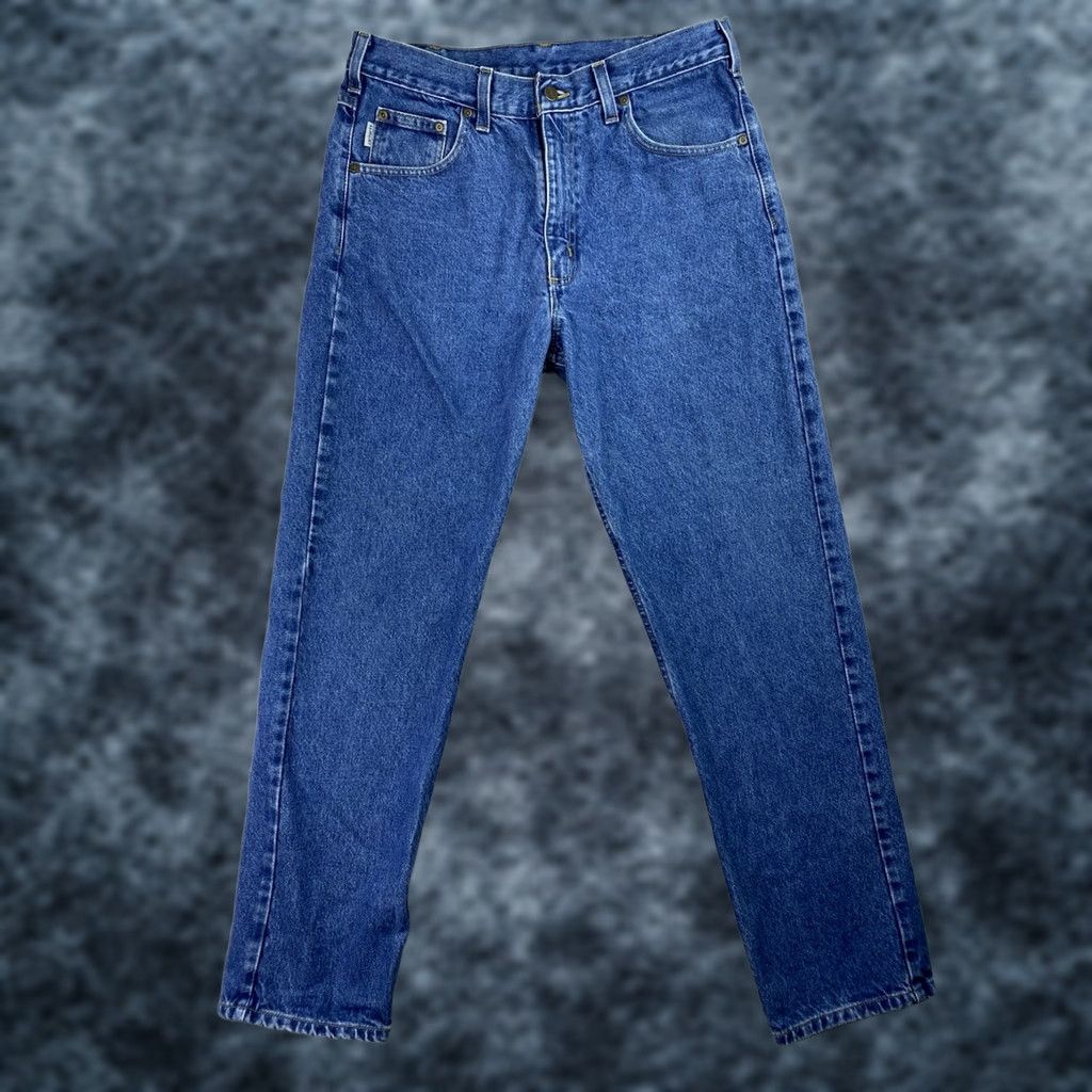Carhartt Carhartt Jeans Men’s 34x32 Relaxed Denim Workwear B17 DST Tapered Leg Blue 5-Pocket Logo Vintage: No Size US 34 / EU 50 - 1 Thumbnail