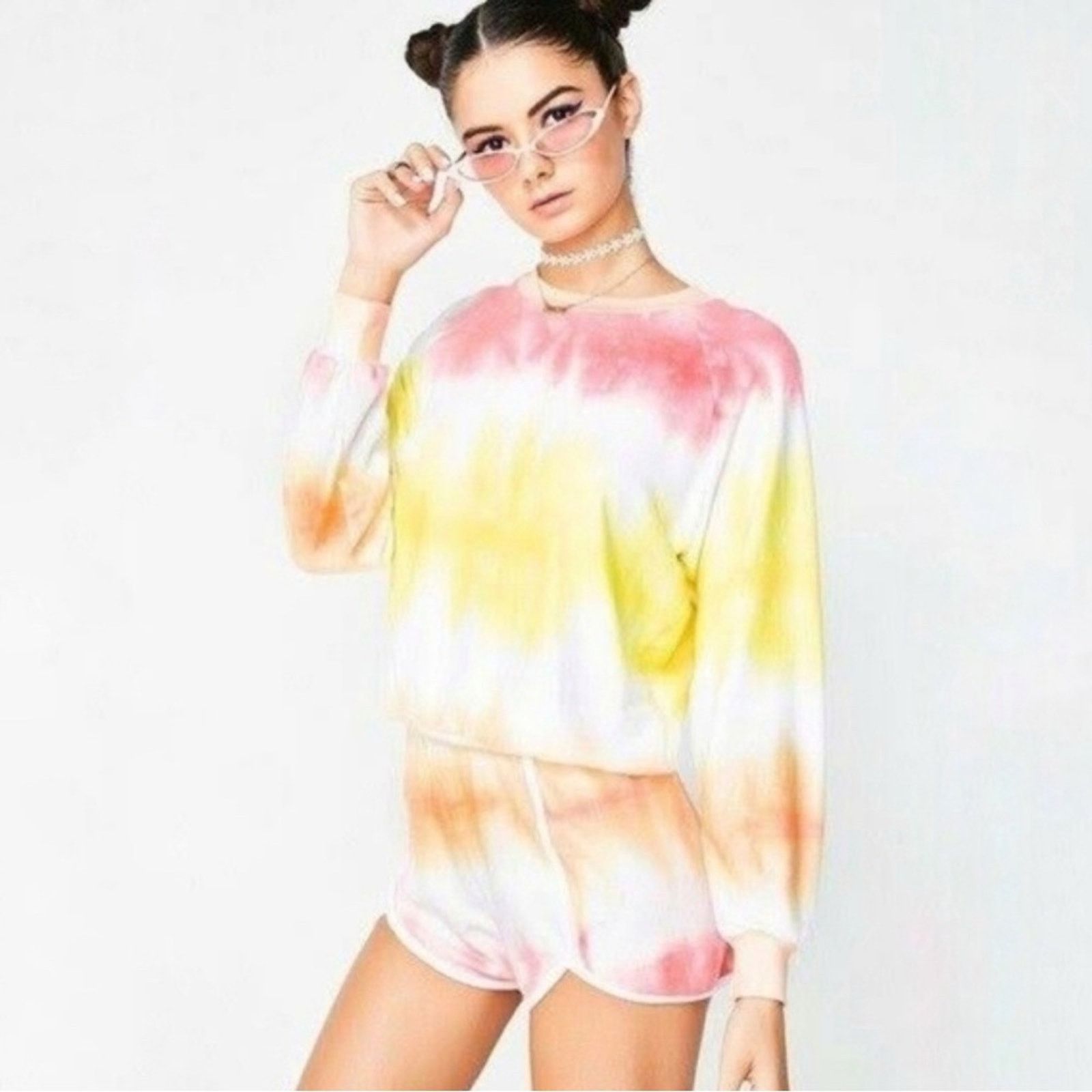 Wildfox Wildfox Sorbet Tie-Dye Lightweight Crewneck Sweatshirt Size S / US 4 / IT 40 - 1 Thumbnail