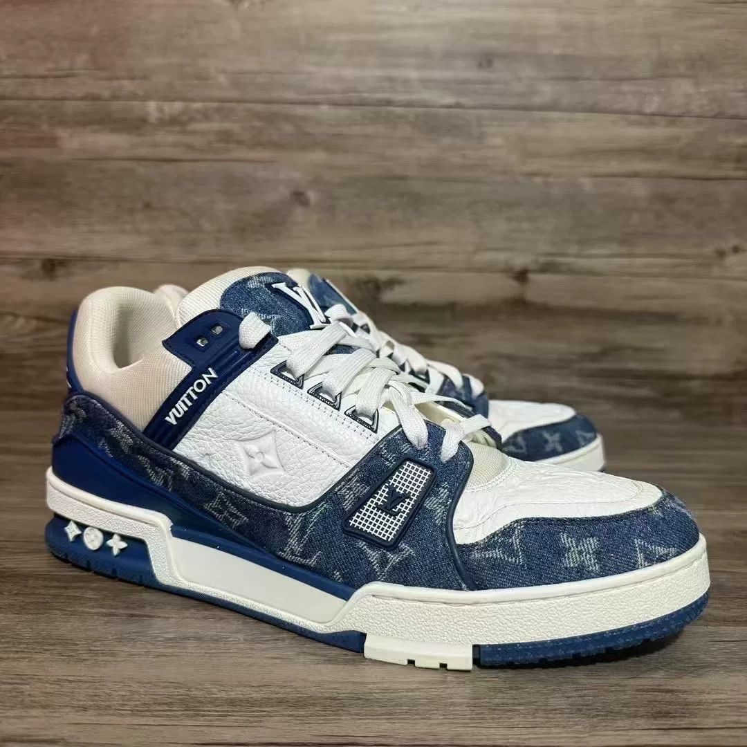 Louis Vuitton Louis Vuitton Training Denim Blue Lowtop Sneakers 9 Men Size US 9 / EU 42 - 1 Thumbnail