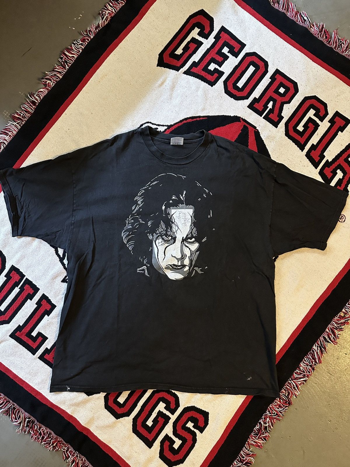 image of VTG 90's Wcw Sting Tee in Black, Men's (Size 2XL)