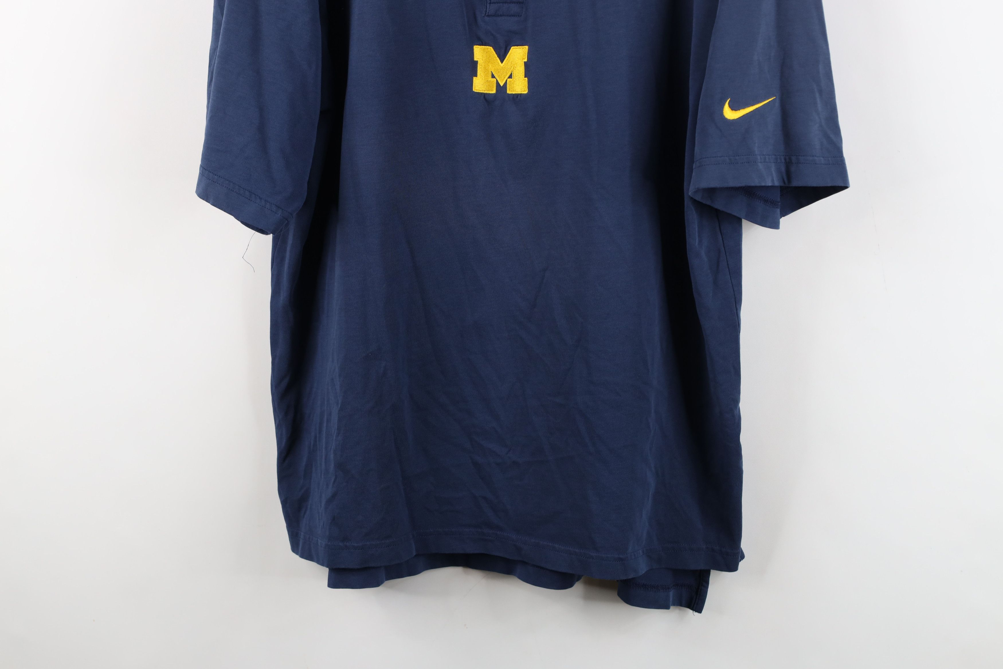 Nike Vintage Nike Scott Mini Swoosh University of Michigan Polo Size US L / EU 52-54 / 3 - 3 Thumbnail