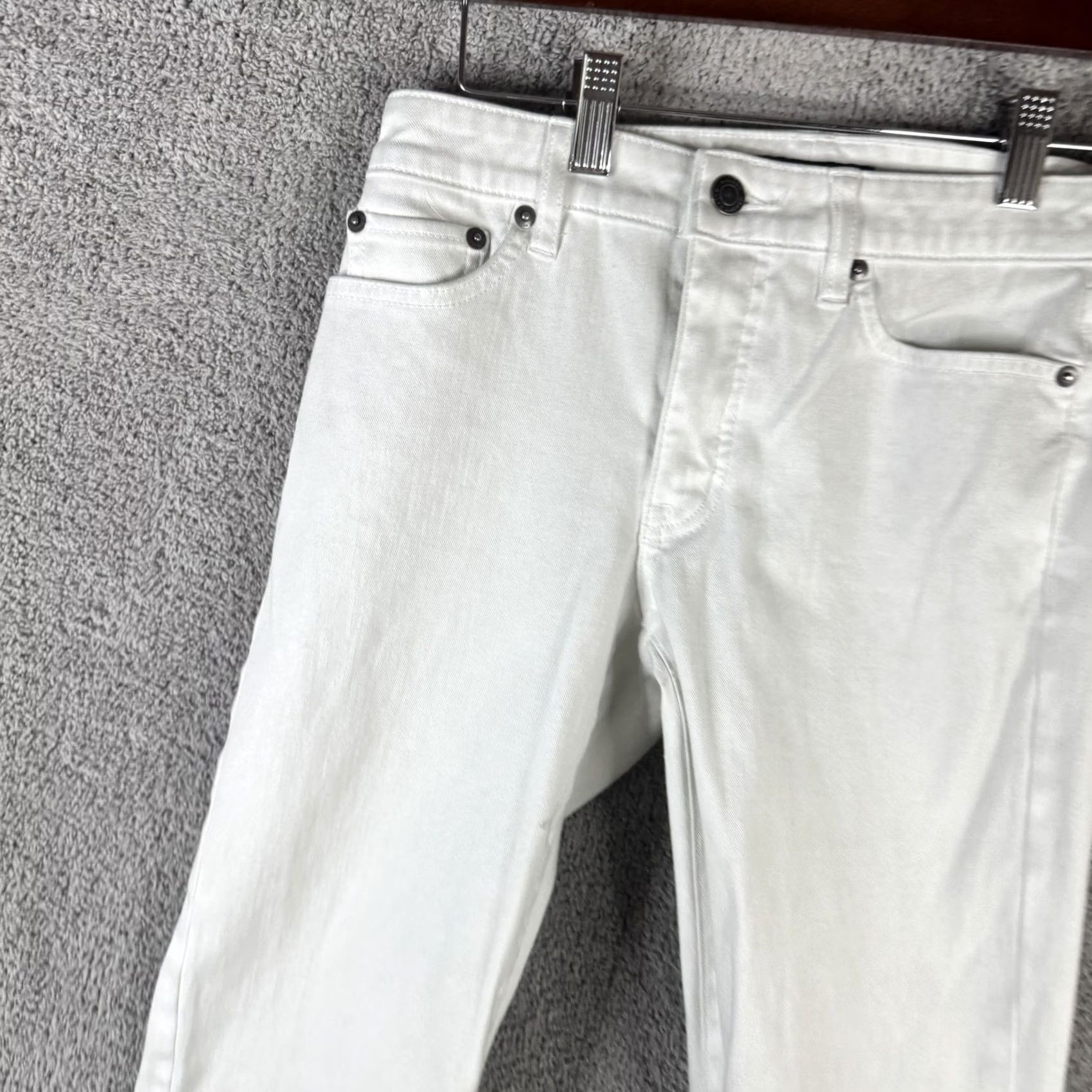 Ralph Lauren Lauren Ralph Lauren Classic Skinny Curvy Jeans Womens 2 White Mid Rise Stretch Denim 5-Pocket Zip Button Size 26" / US 2 / IT 38 - 2 Thumbnail