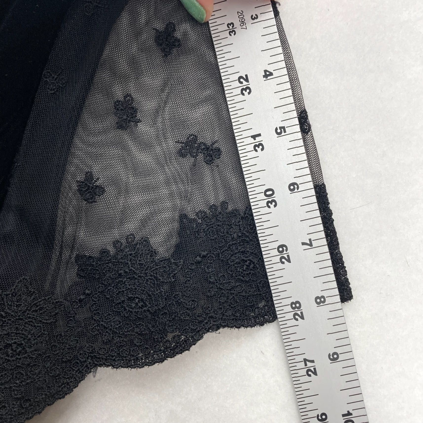 Vintage VINTAGE Robbie Bee Black Velvet Maxi Dress Sheer Lace Sleeves Sz 16 Whimsigoth Size XXL / US 16-18 / IT 52-54 - 6 Thumbnail
