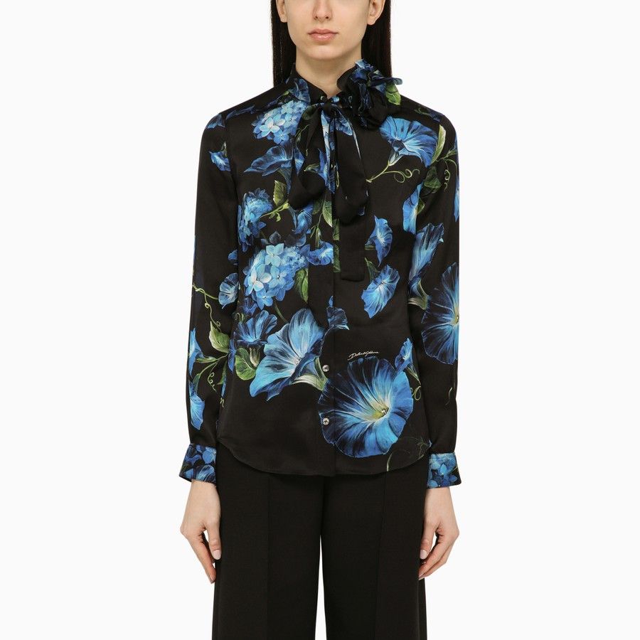 image of Dolce Gabbana O1D2Blof0224 Shirt In Black, Women's (Size Medium)